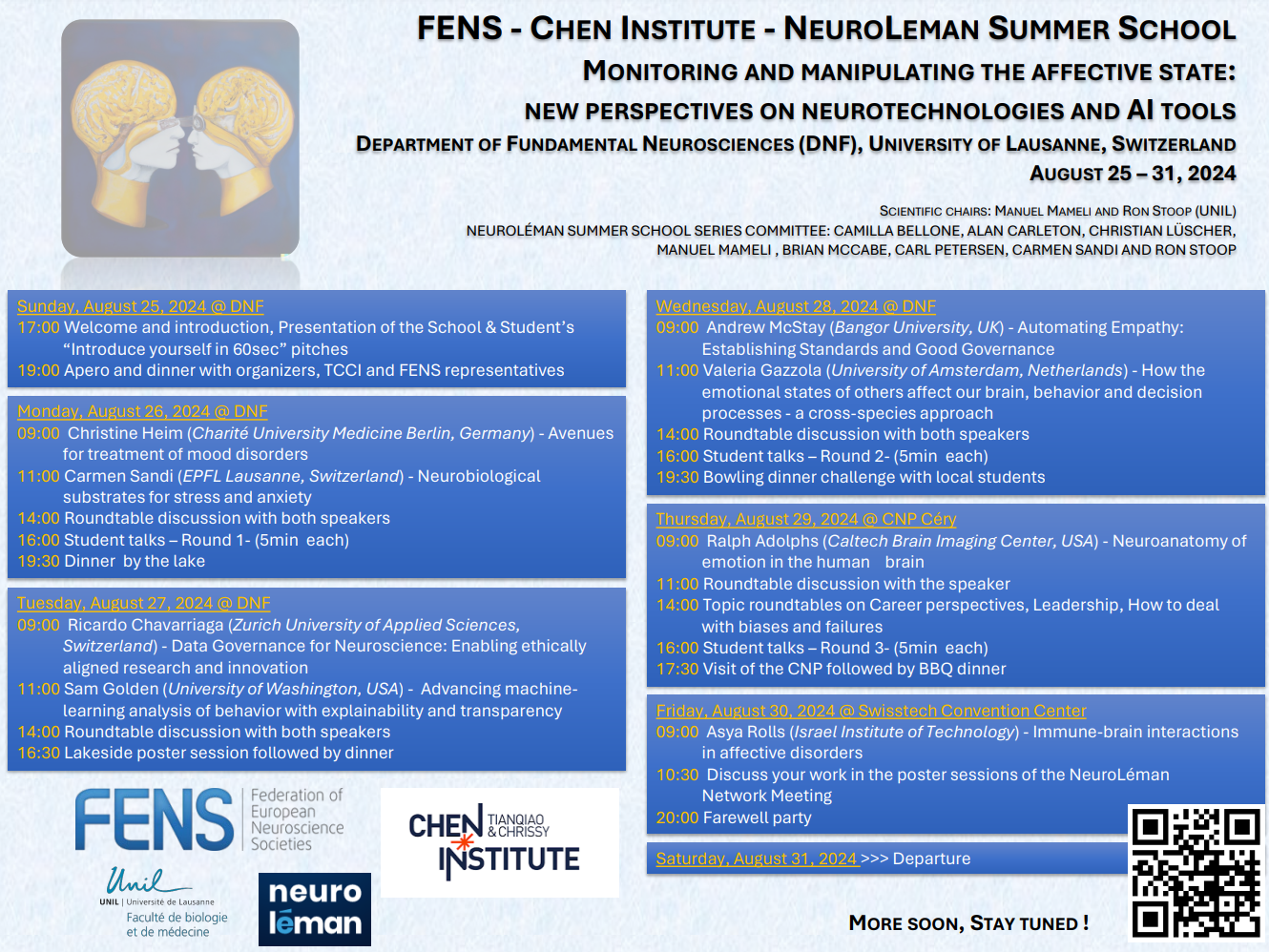 Sam teaches at the FENS Summer Workshop in Laussane!