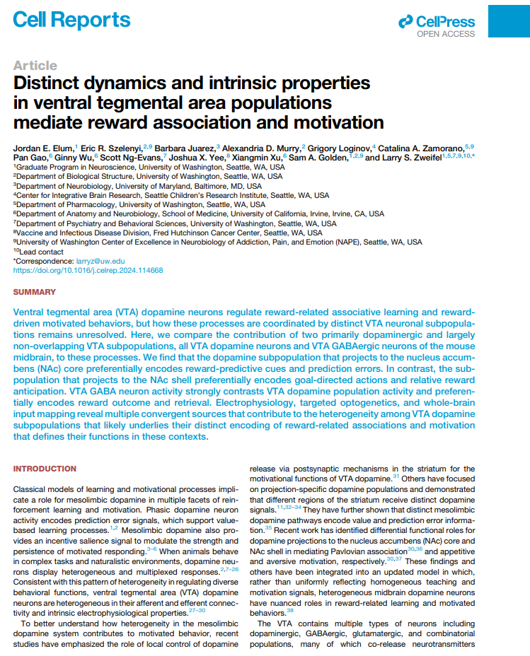 Collaboration with Zweifel lab published in Cell Reports!