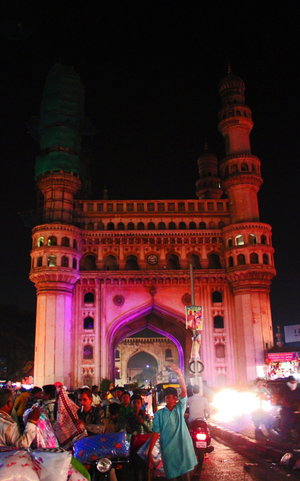 Busy market during night times