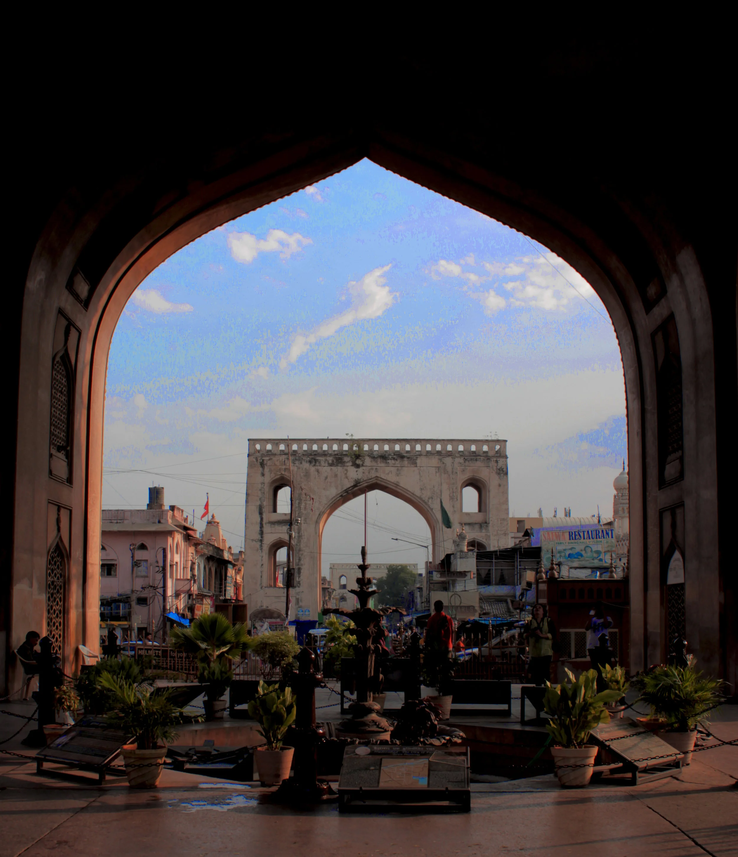 View of one of the gates from Charminar