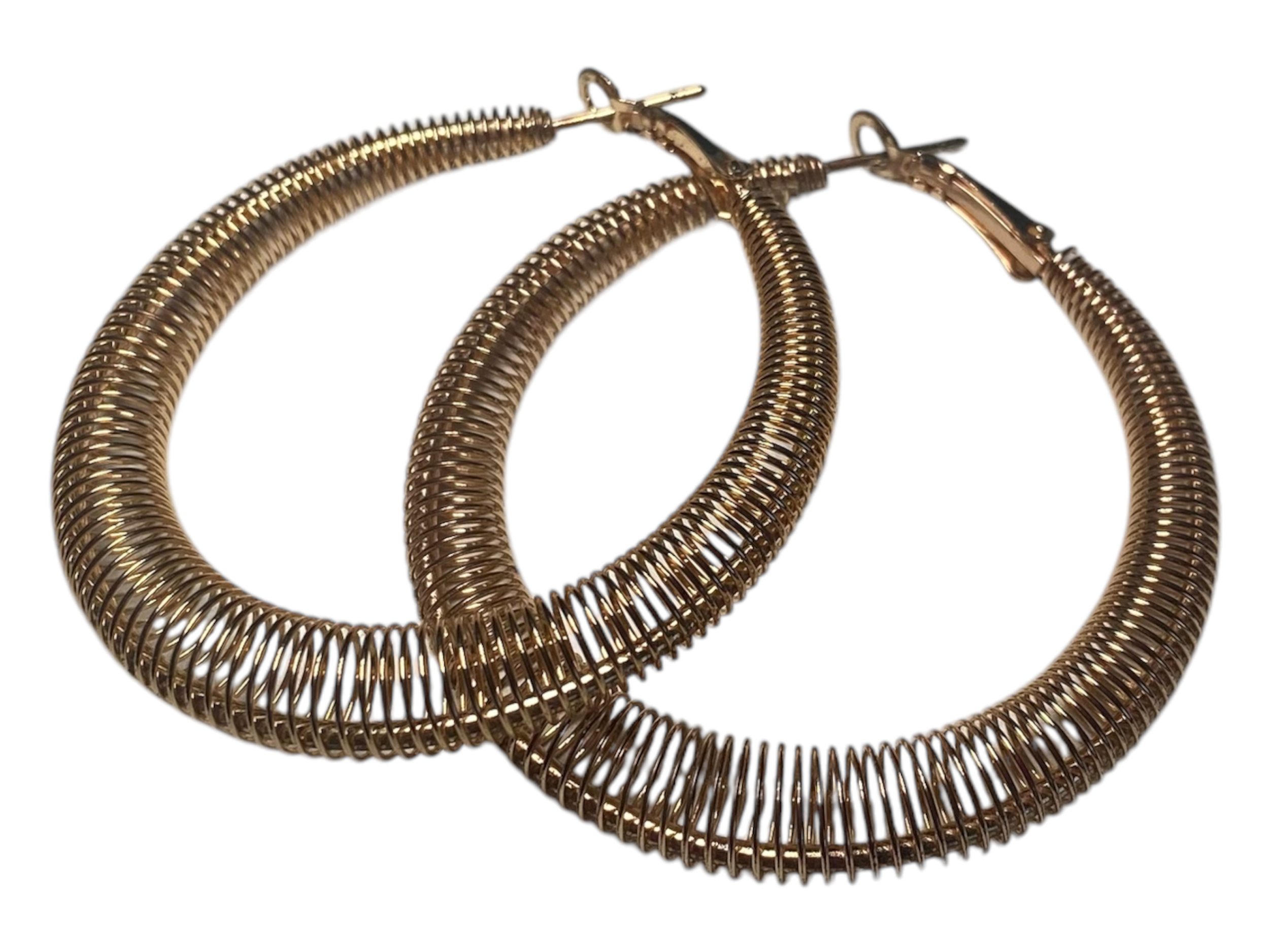 Gold Spiral Hoop Earrings