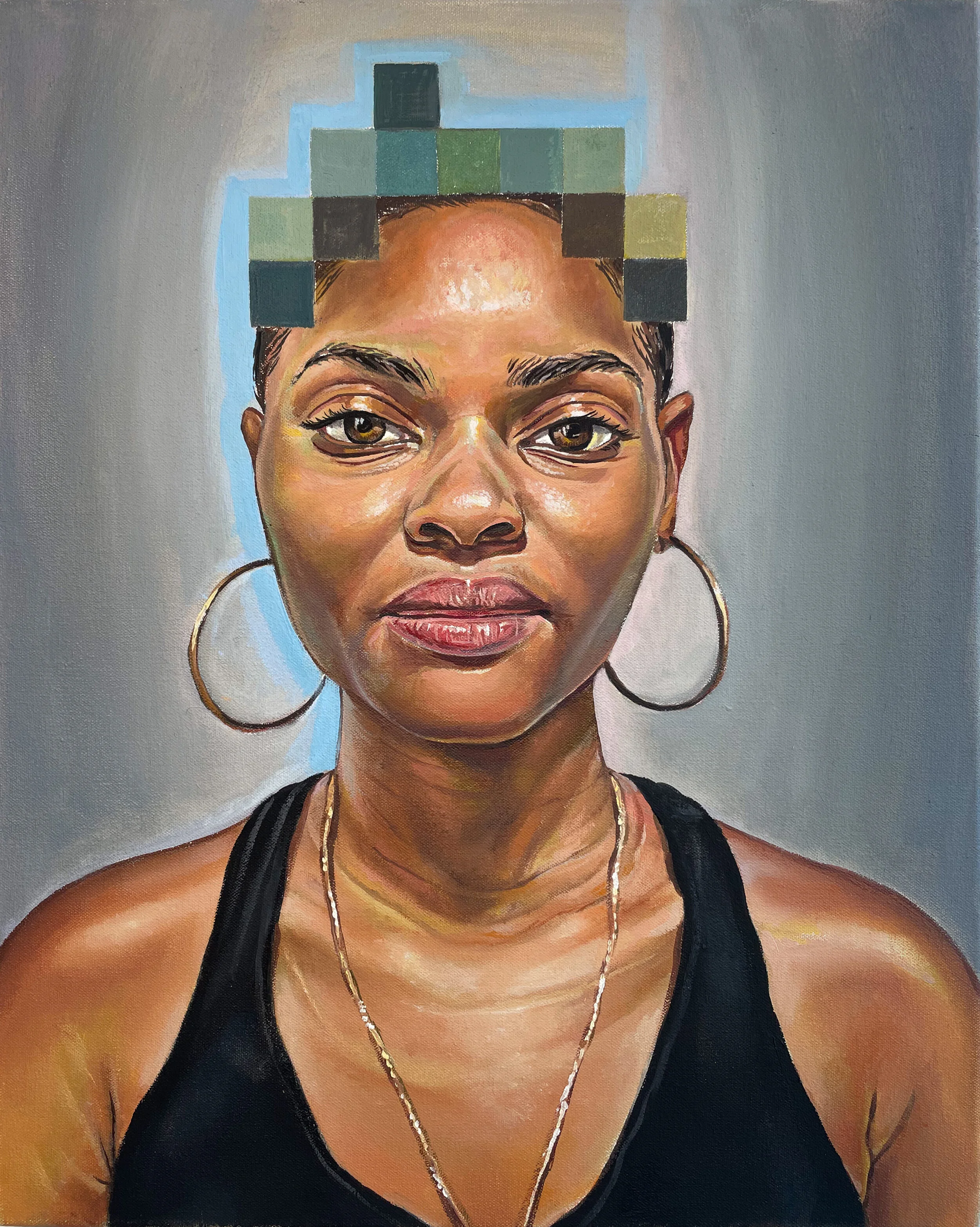 Lanise Howard. Suni’s Gaze, oil on canvas (2020)