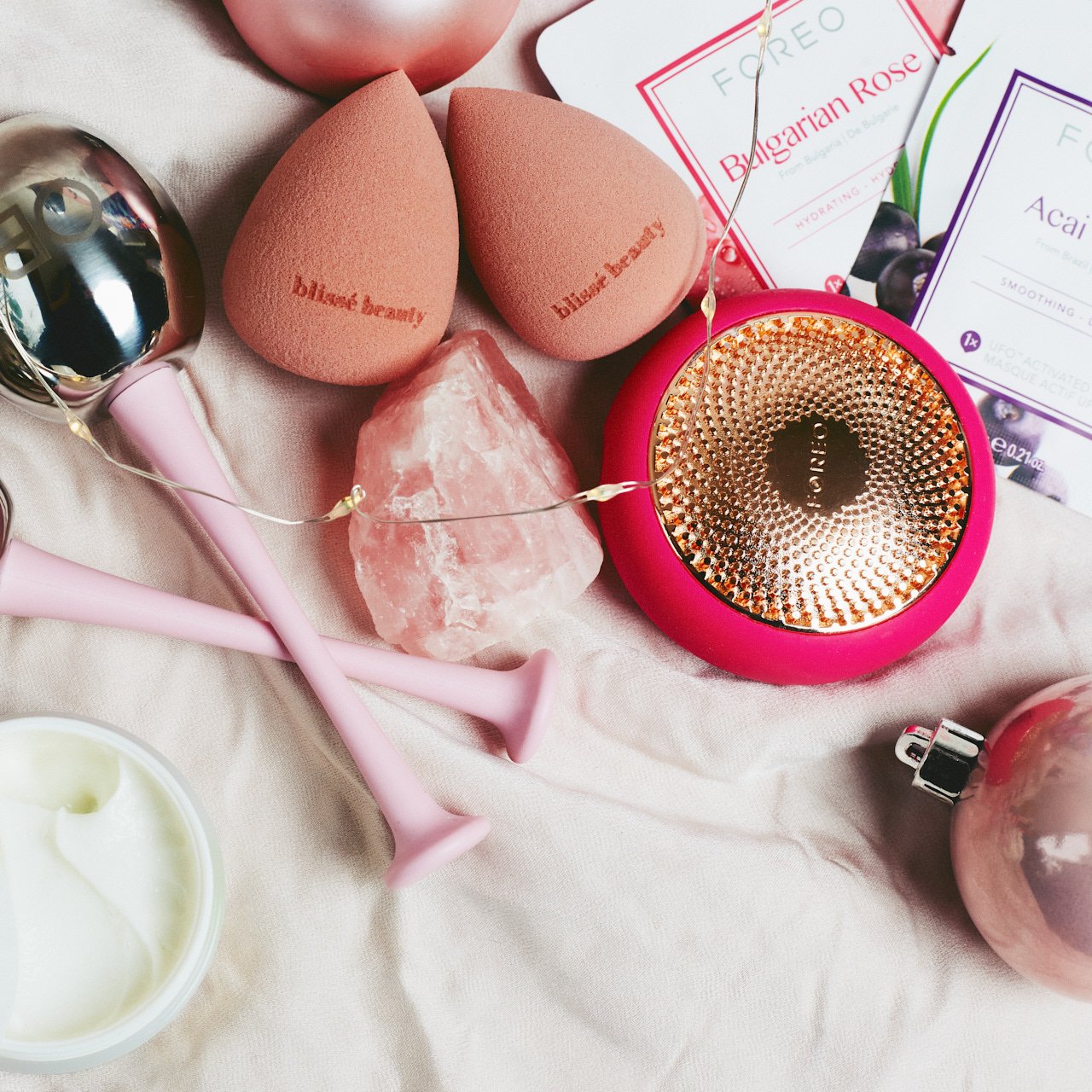  FOREO UFO &amp; Masks part of the  Glow Every Day set  £199  BLISSE BEAUTY  Blender  £10  OXYGEN BOUTIQUE  Cryo Facial Tools  £55&nbsp;  ODILE PARIS  The Age Defying Cream  £140       