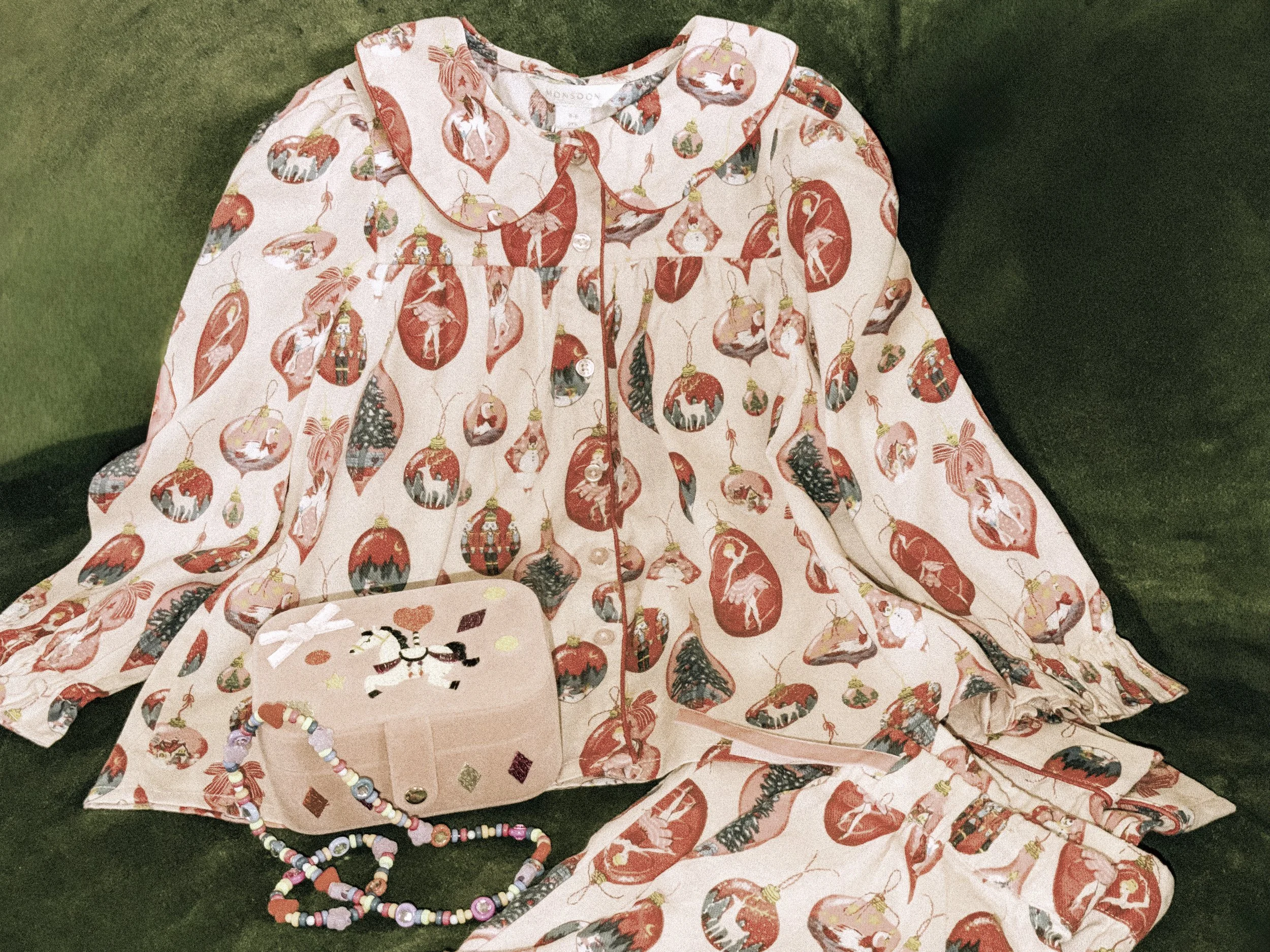  MONS0ON Christmas Bauble Print Pyjamas (From £26)   