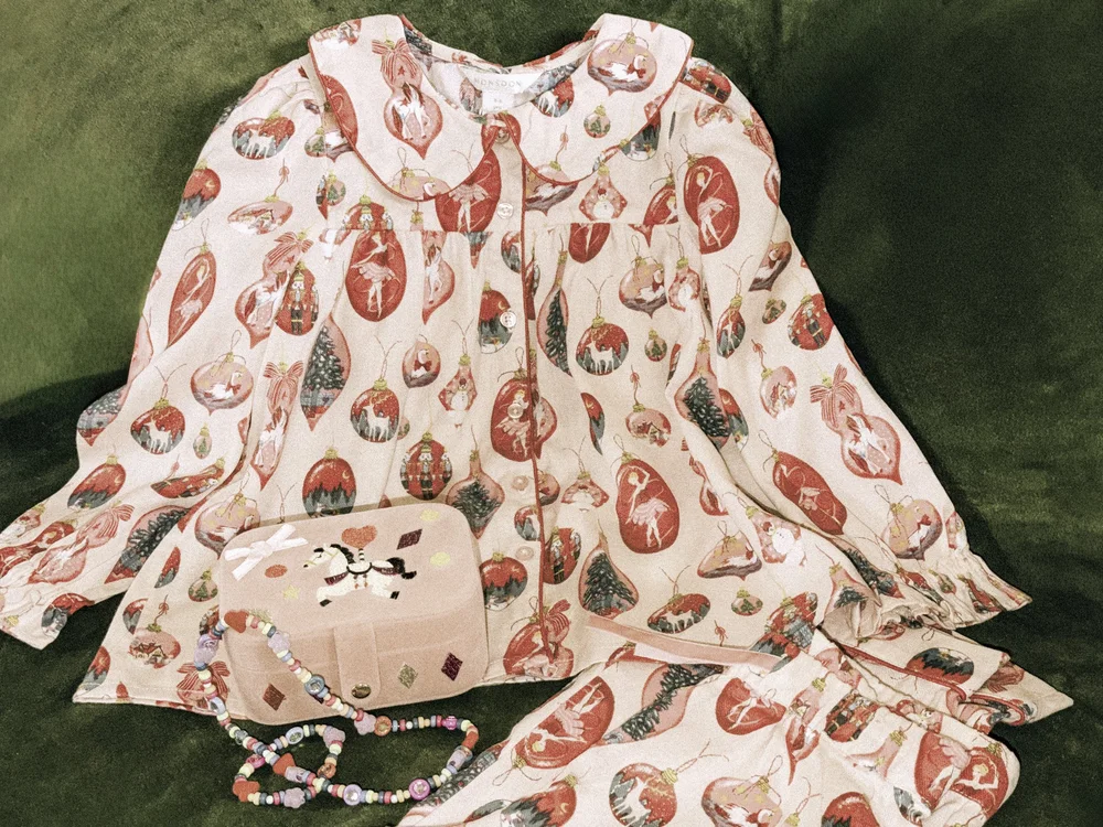  MONS0ON Christmas Bauble Print Pyjamas (From £26)   