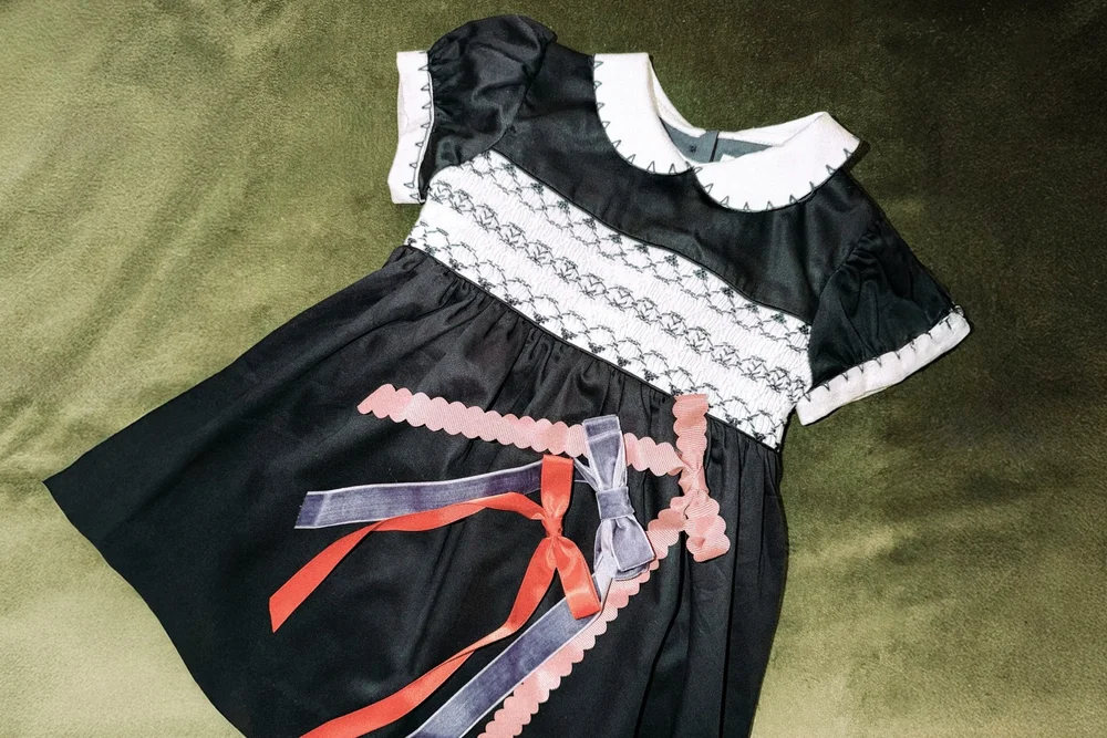  RACHE RILEY Navy Smocked Dress &amp; Bloomer (£119)   