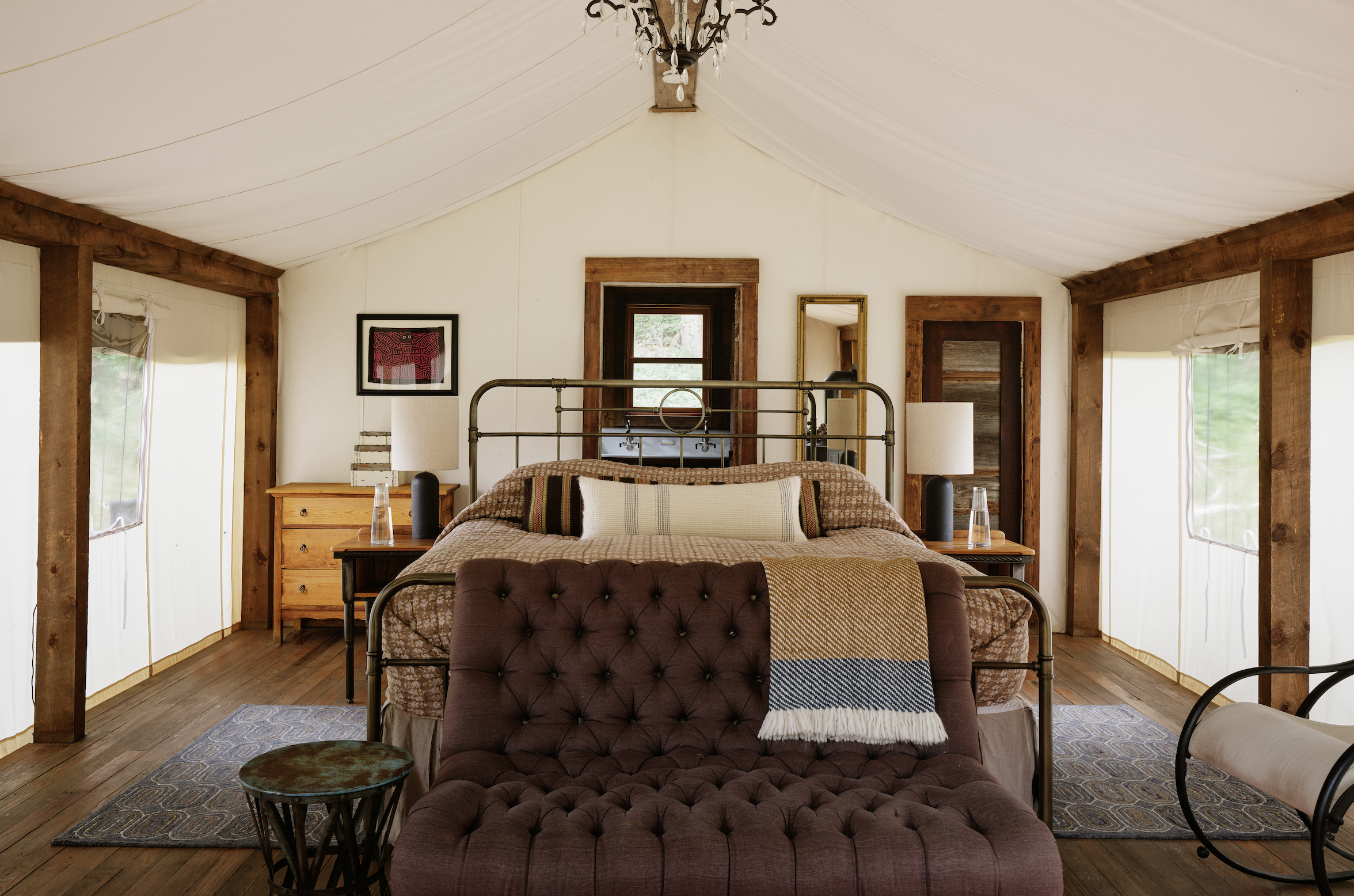  Master suit bedroom at Dunton Hot Springs, Colorado, USA 