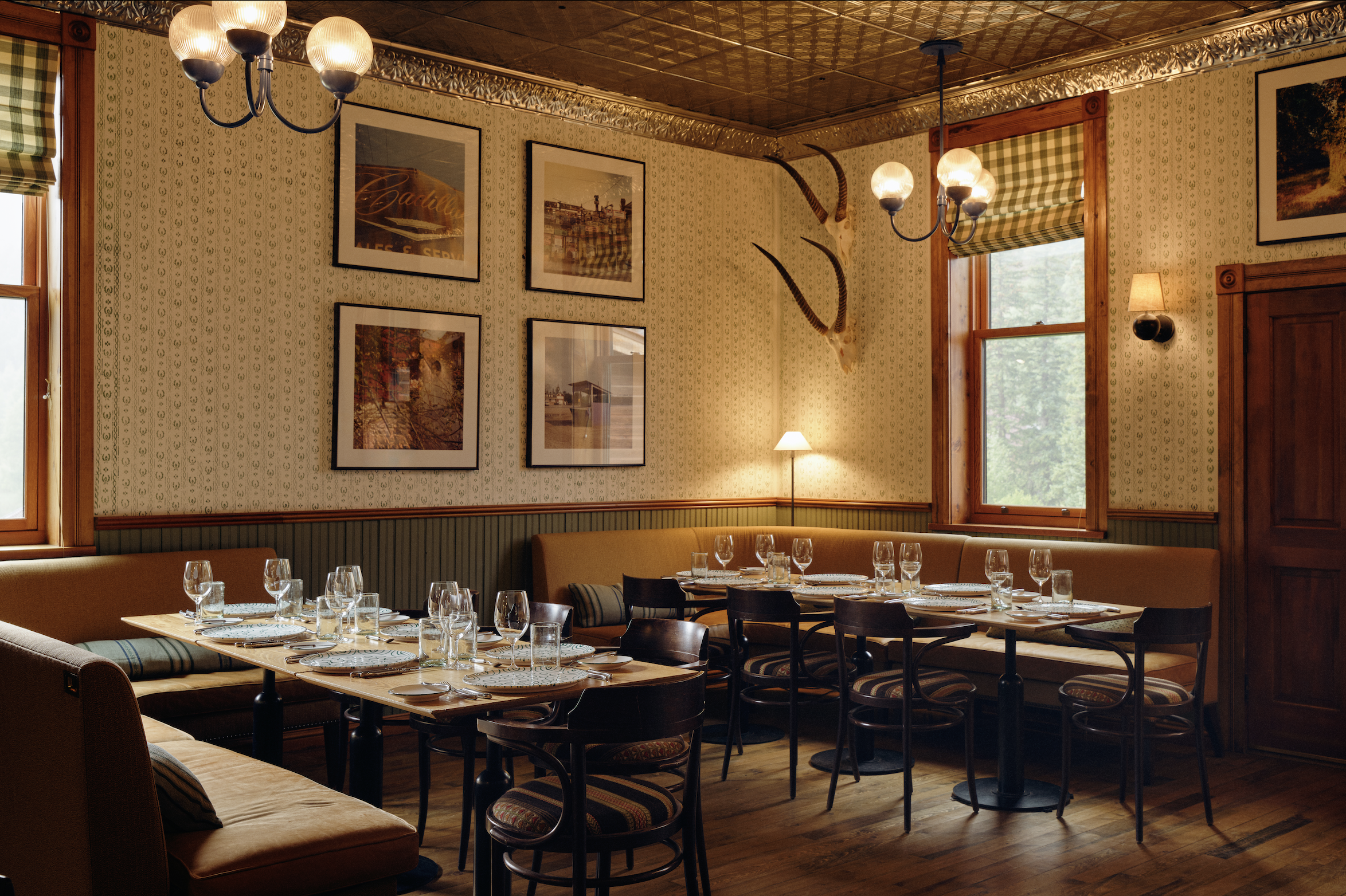 dinning room in cabin at Dunton Hot Springs, Colorado, USA 