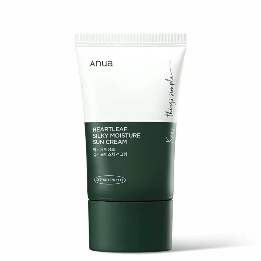  Anua’s Heartleaf Silky Moisture Sun Cream SPF50+ PA++++ (£14.99) 
