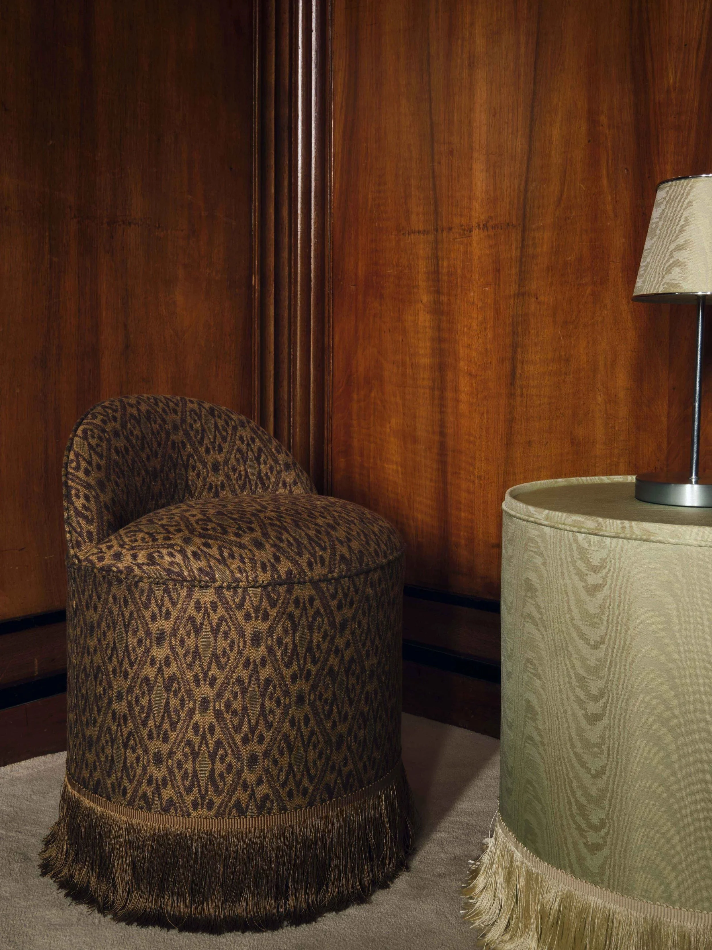 Oblist Ikat Fringed Stool (£1,900)