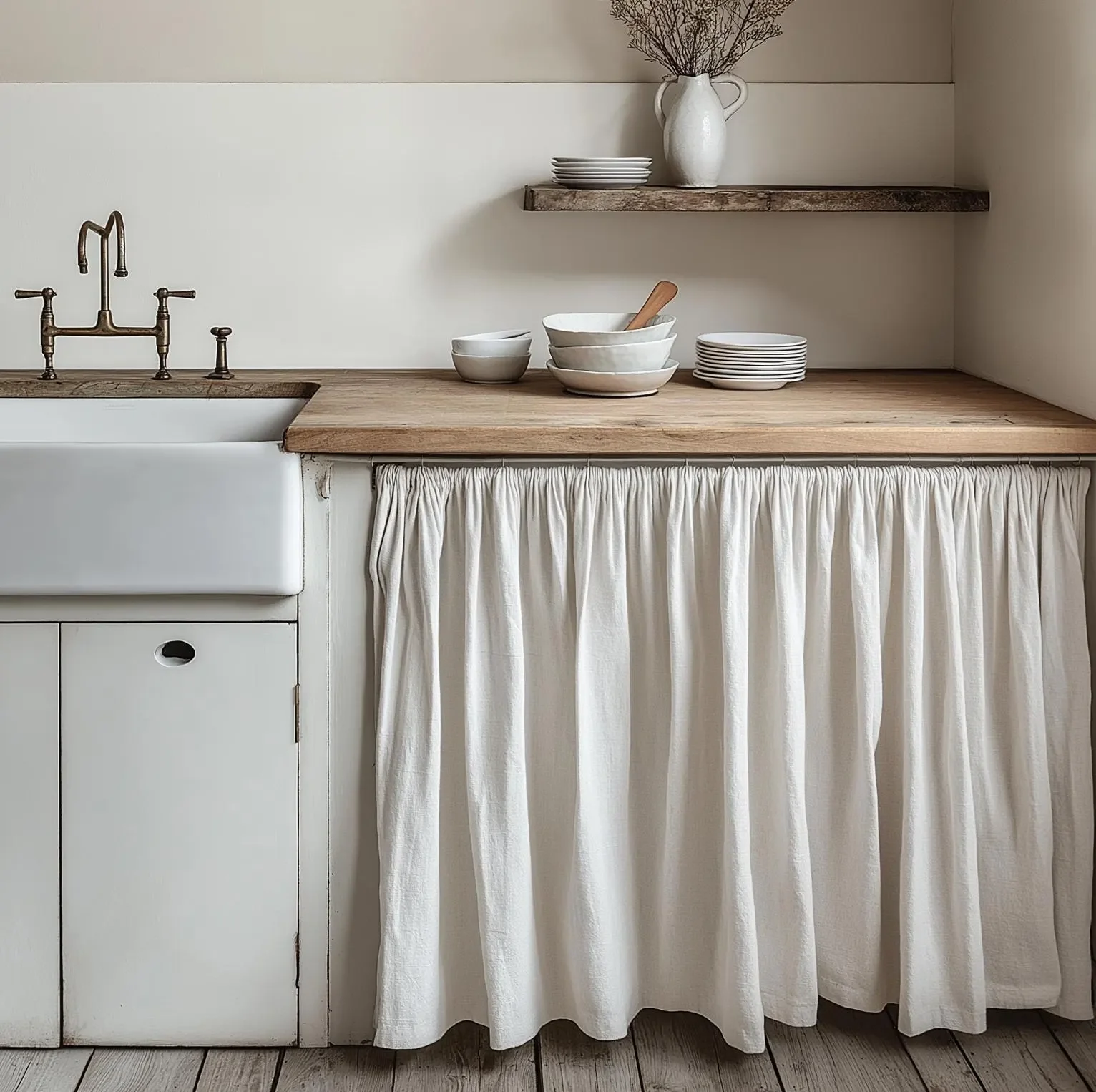 Etsy Linen Farmhouse Kitchen Valence Curtains (From £54.98)