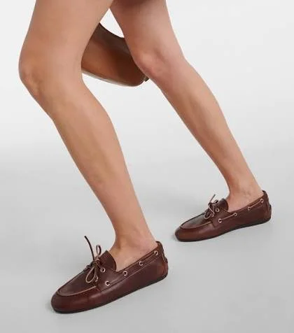 Miu Miu Leather Deck Shoes, £790