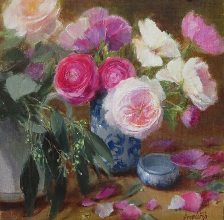 Amanda Fish Roses and Ranunculus 10x10.JPG