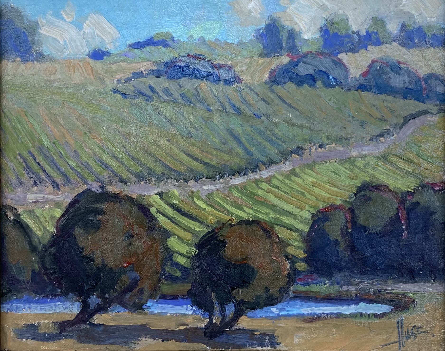 Rolling Vineyard 8x10 Oil