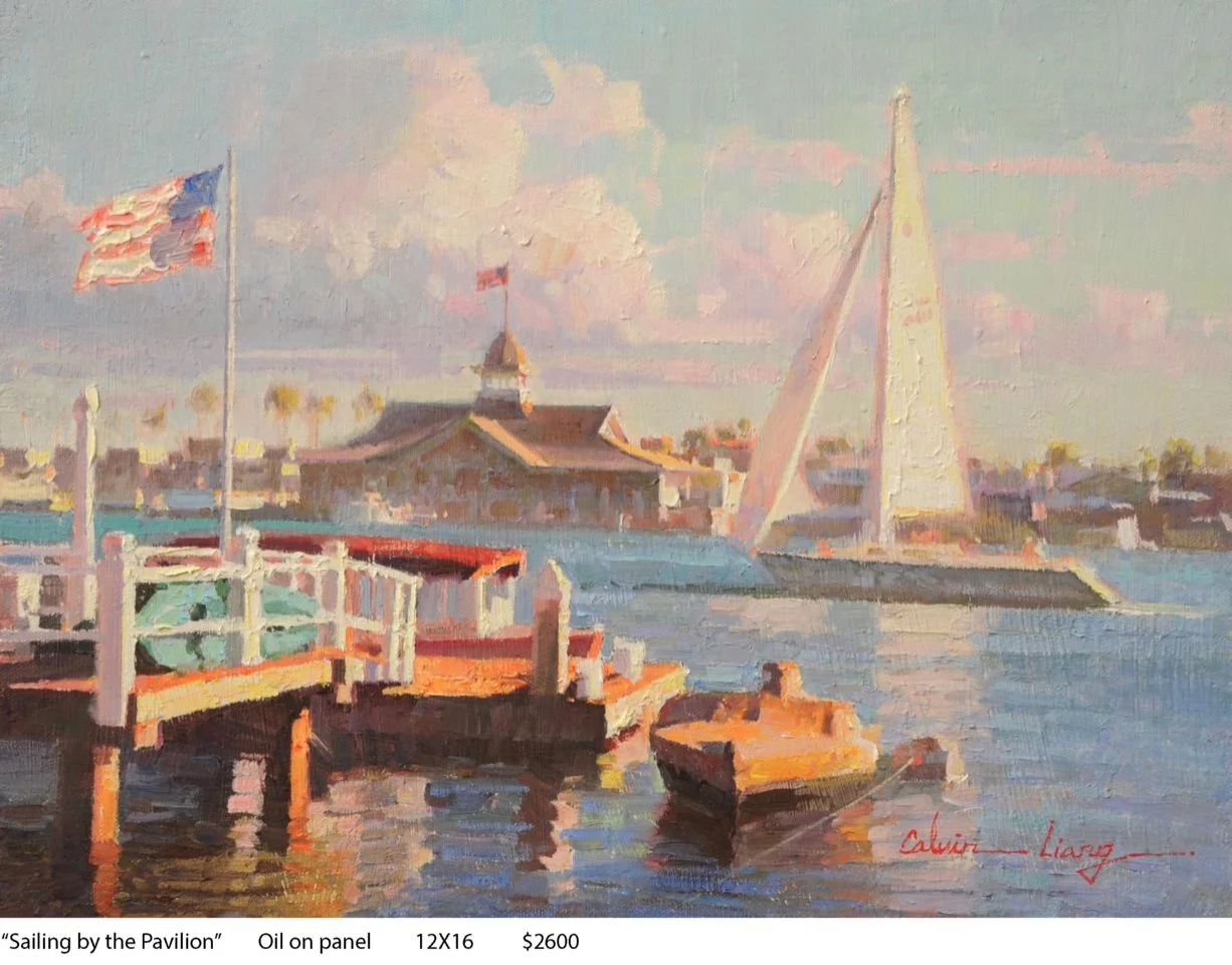 Sailing by the Pavilion 12x16