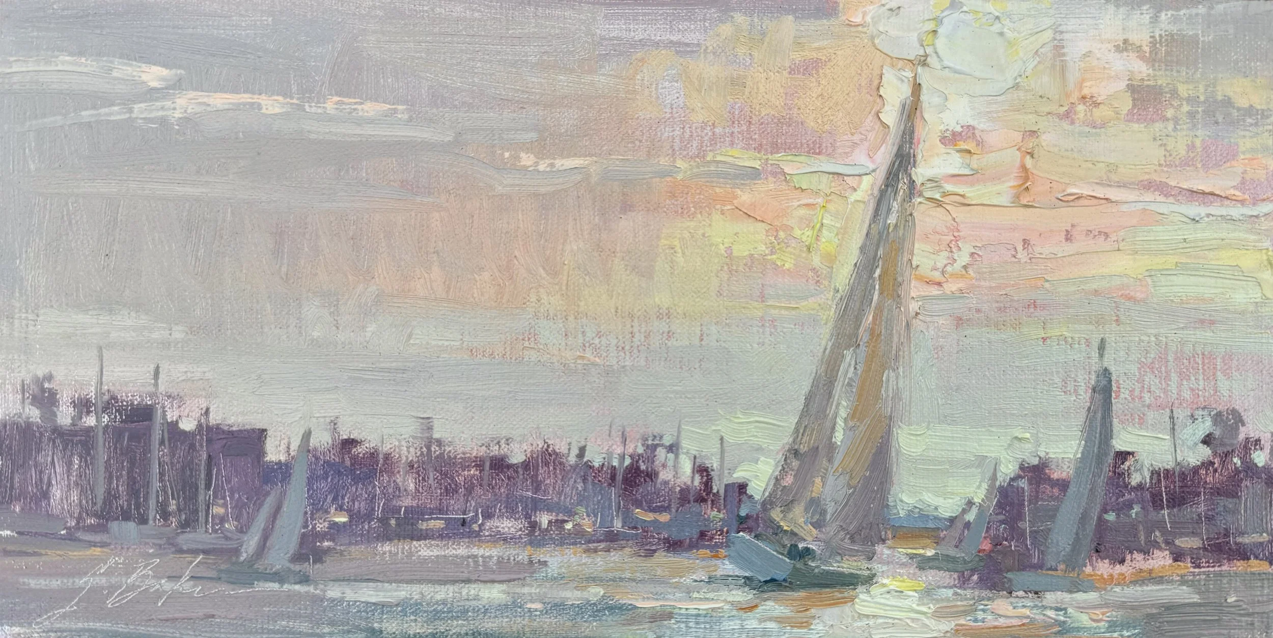 Balboa Regatta 6x12 Oil Suzie Baker $950.jpeg