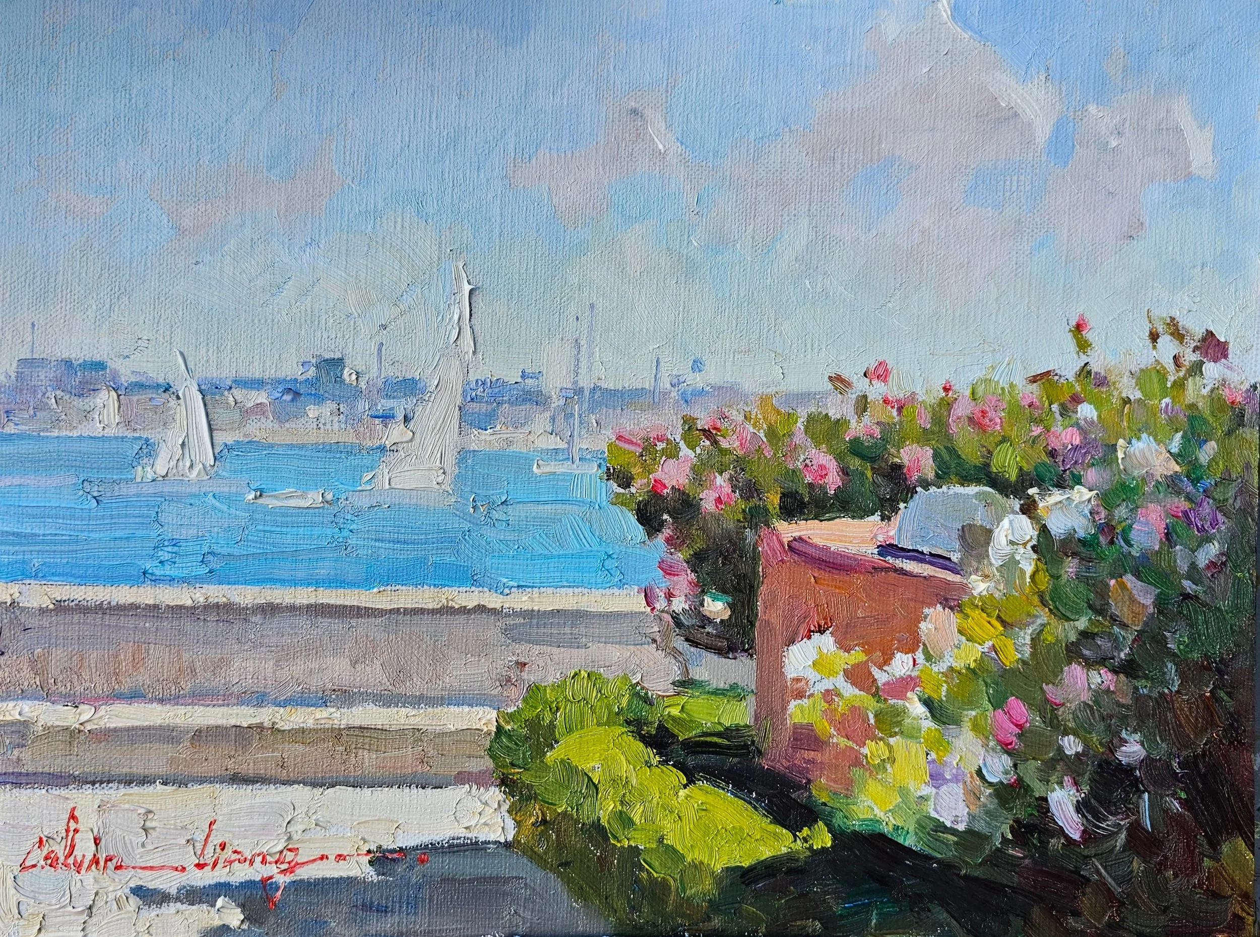 A View from Balboa Island : 9x12 : .jpg