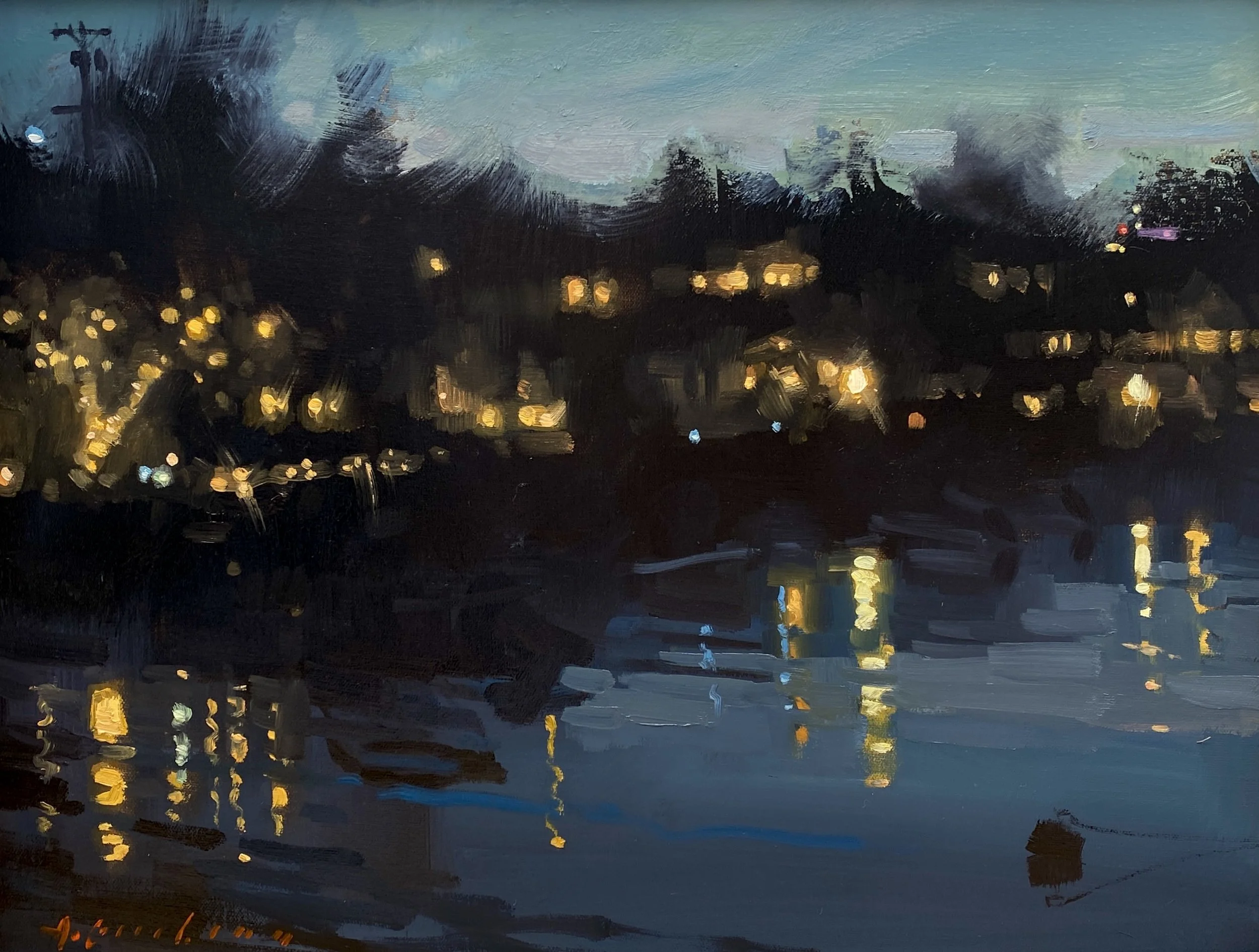 aimee erickson : aimee erickson :the grand canal at night : 14x18 : 3000.jpg