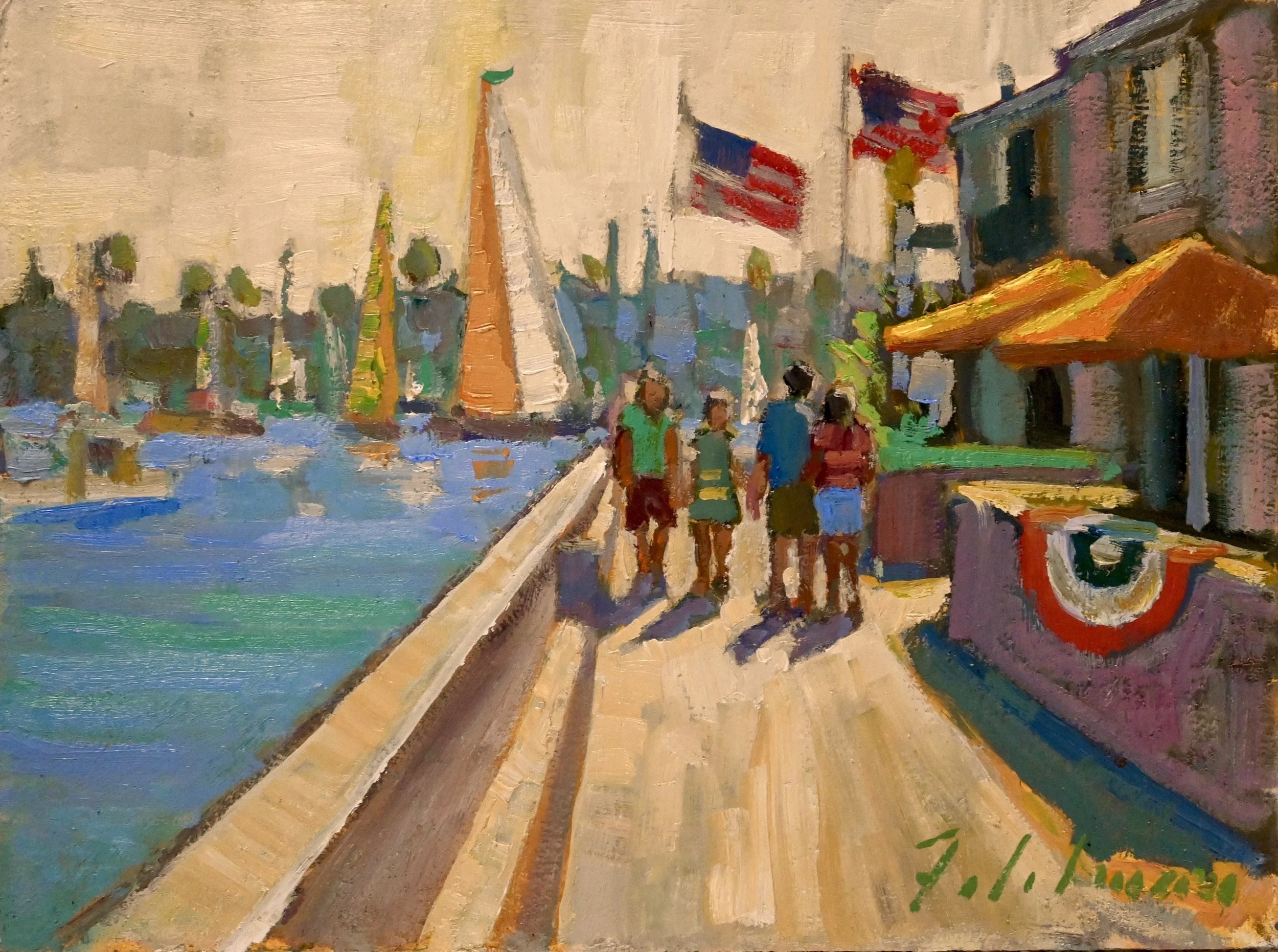 Mark Fehlman : Walking the Bayfront : 9x12 : 800 : mark fehlman .jpg