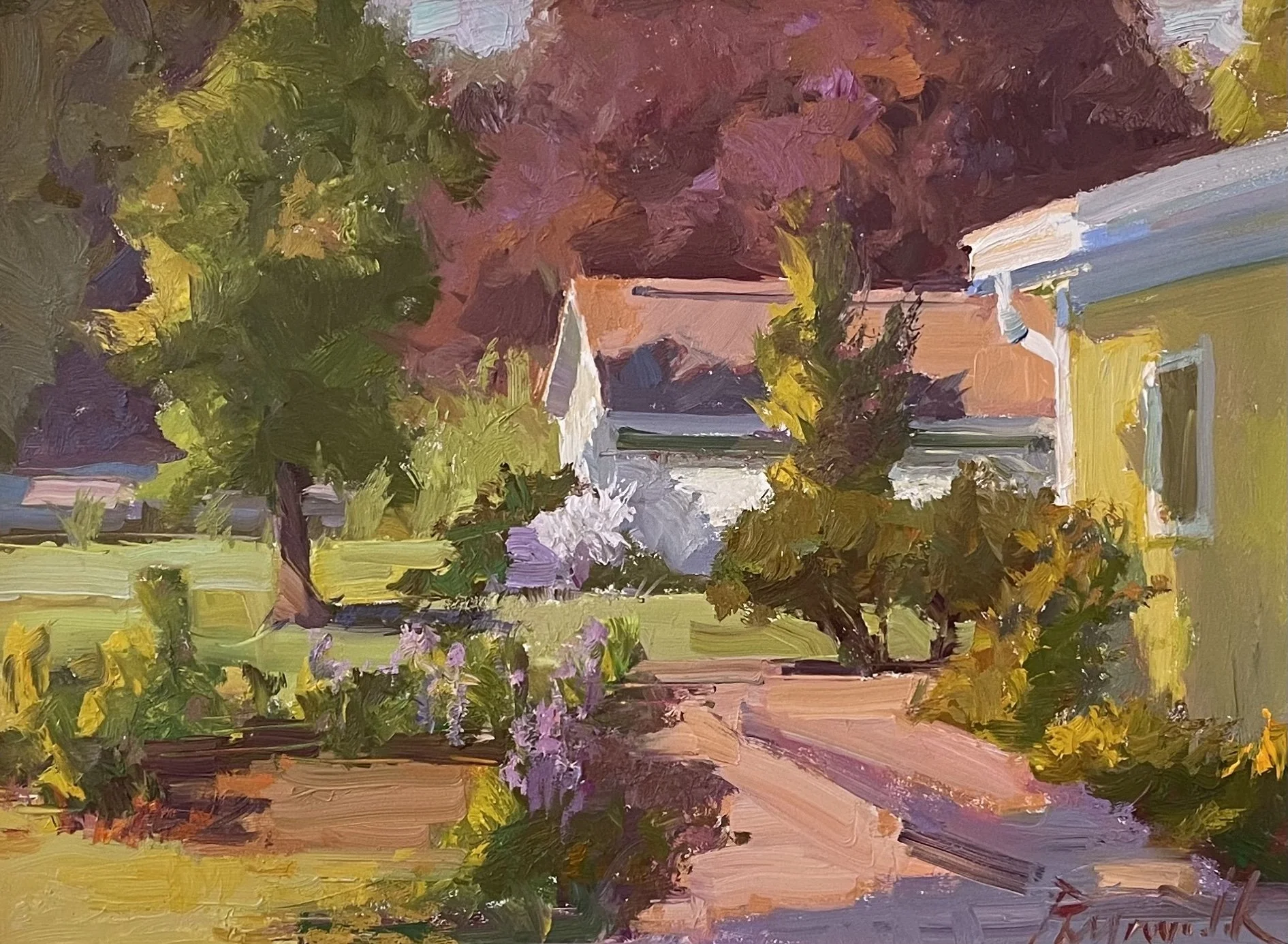 Przewodek New Harmony Backyard 9x12 Oil.jpg