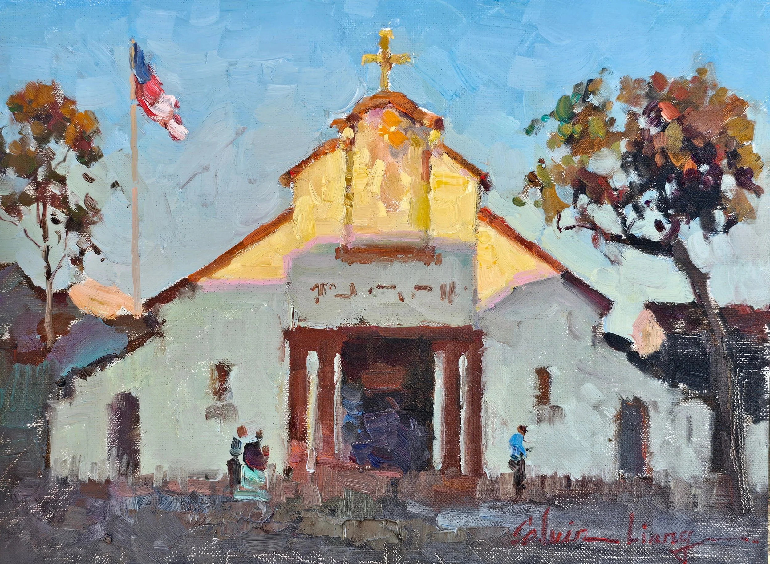calvin liang : 9x12 : the church.jpg