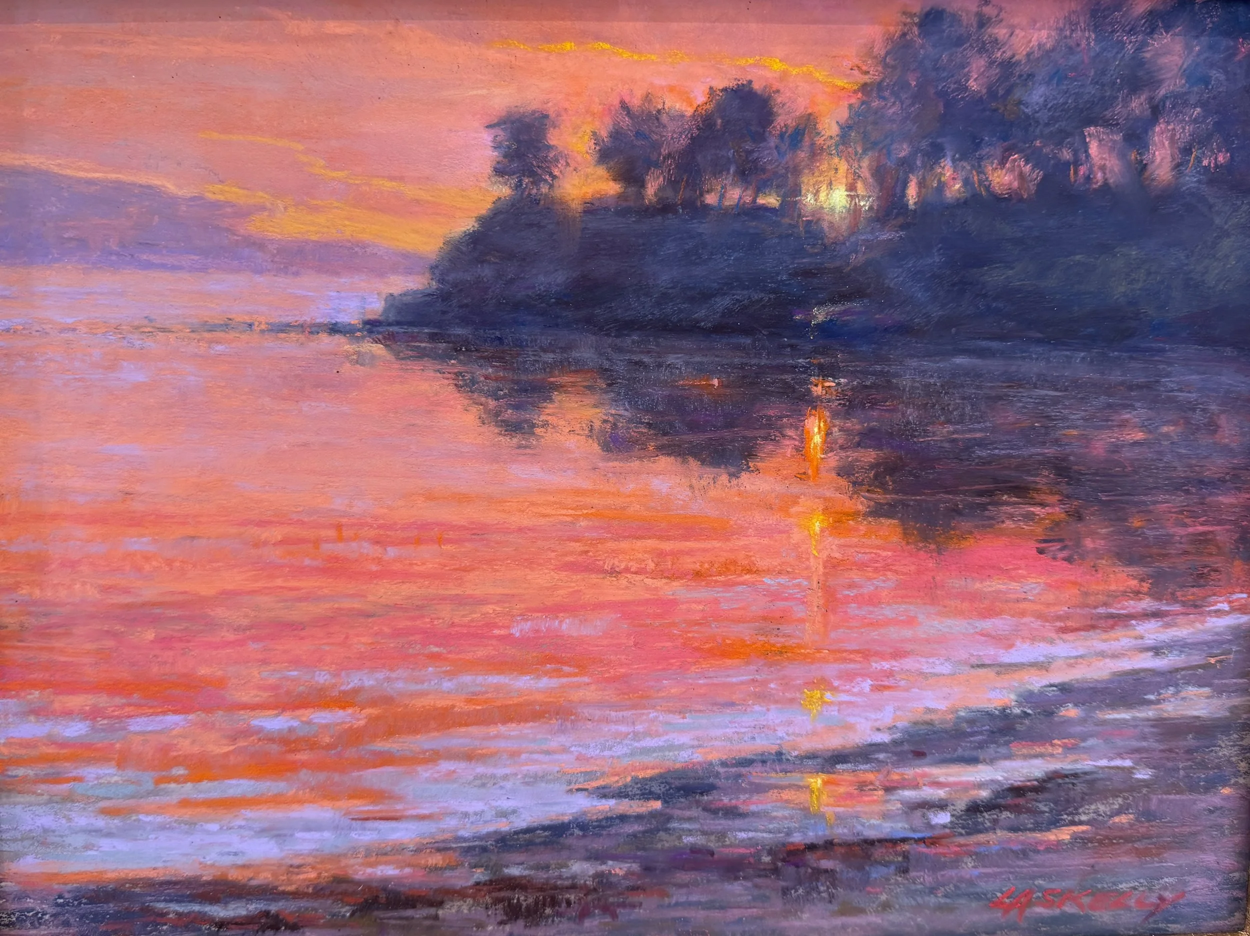 Sunset at Ledbetter Skelly 9x12 $1300.JPG