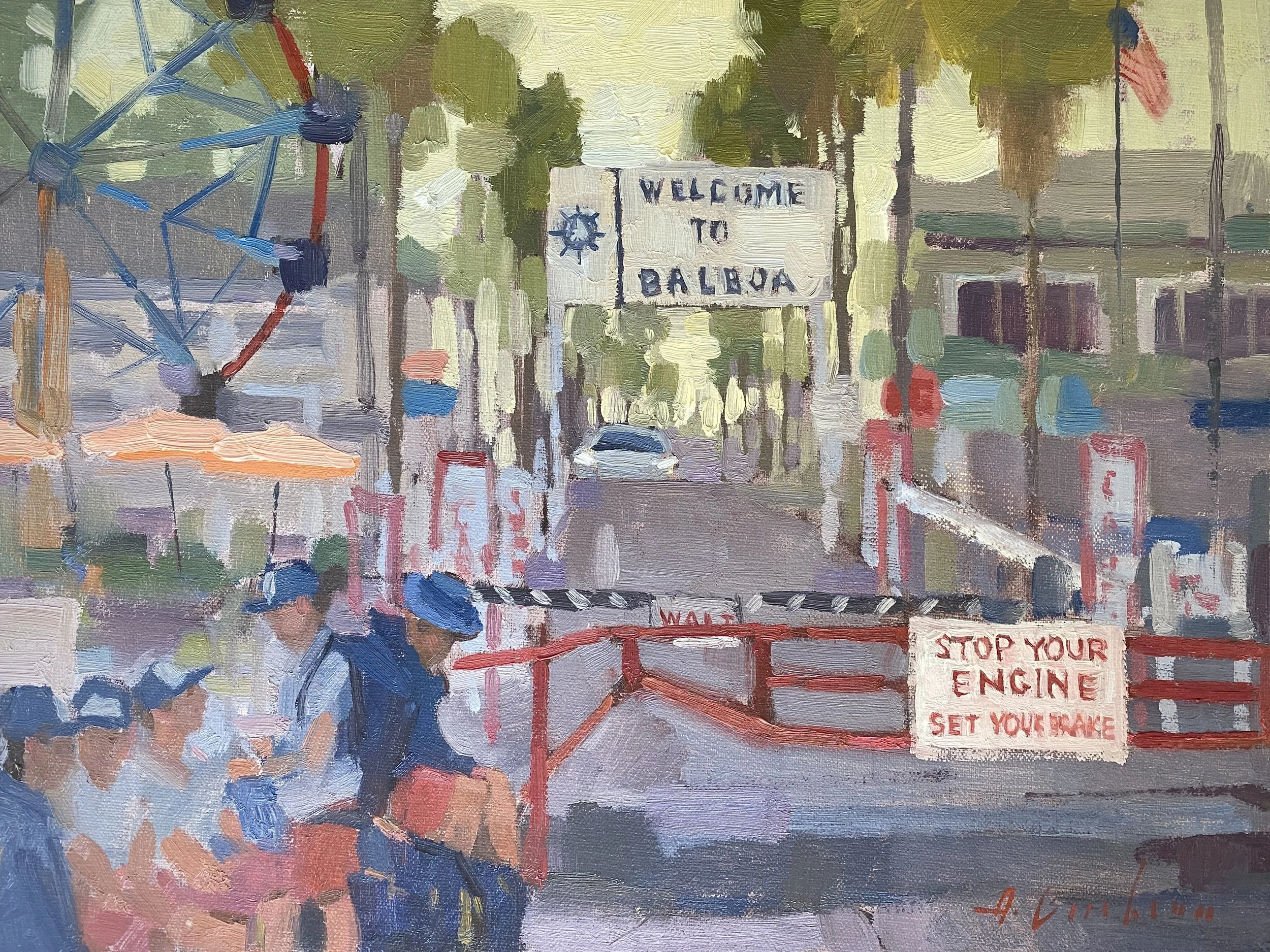 Junior Lifeguard Commute : oil : 9x12 : 1800.jpg