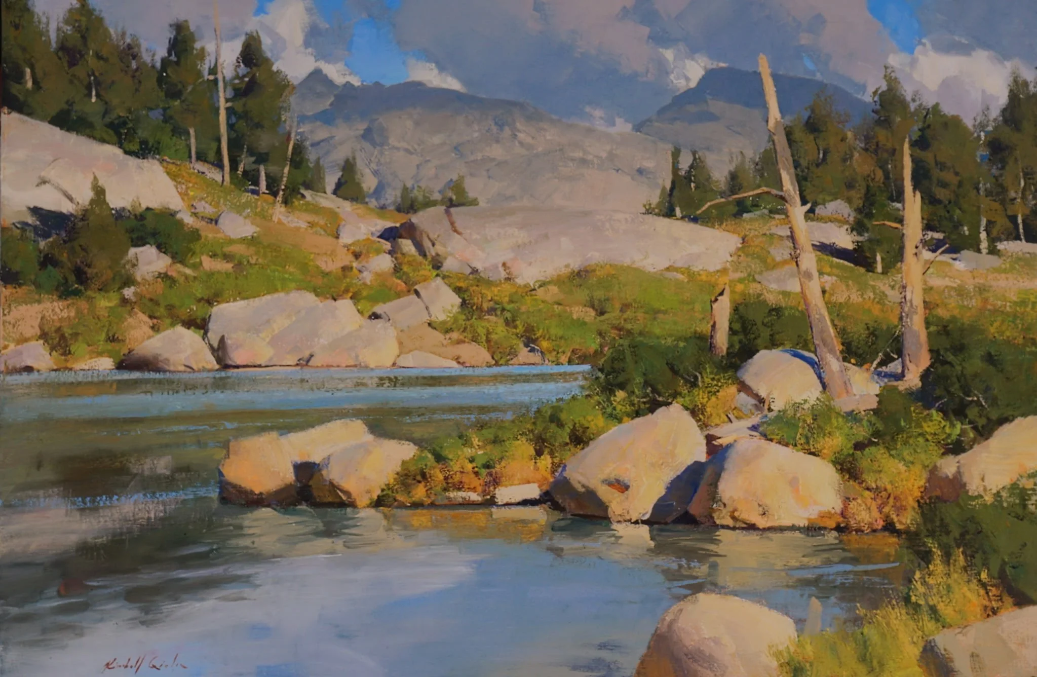 Kimball Alpine Patterns of Rainbow Lake 24x36 Oil.JPG