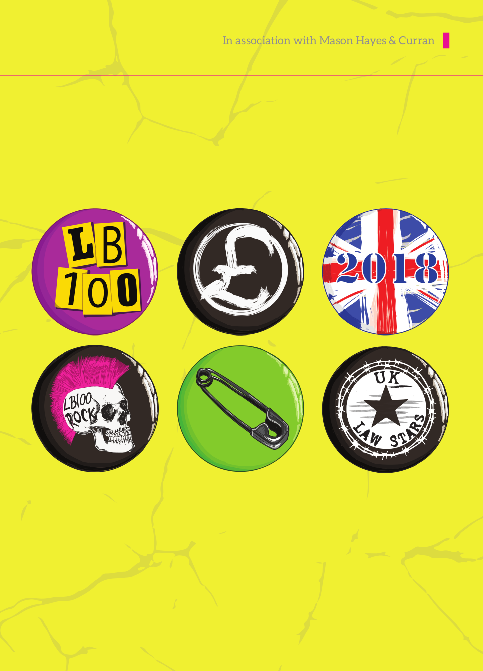 Detail for a punk-style issue of Legal Business Magazine / LB100
