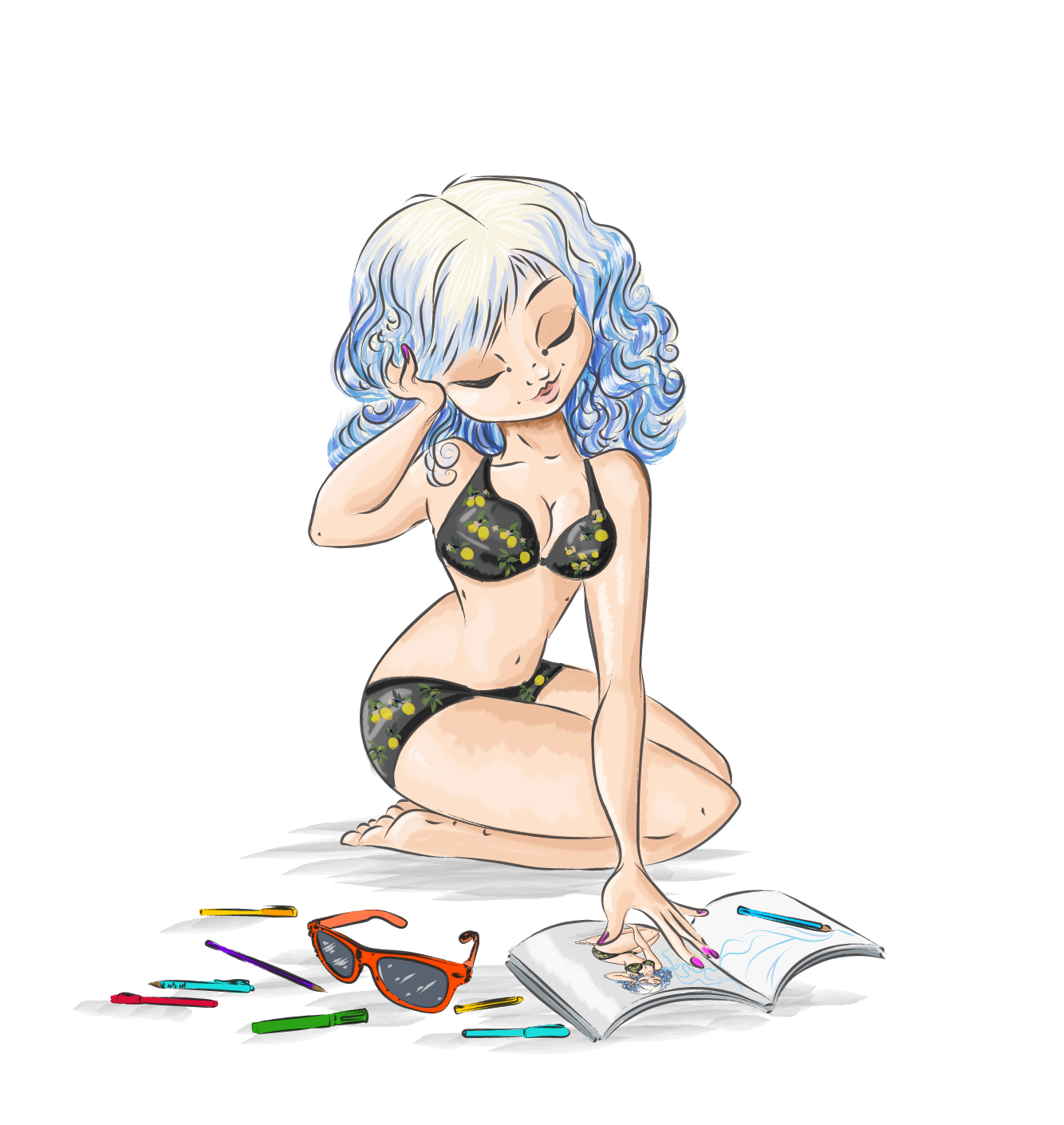Minimia enjoying the last bit of summer