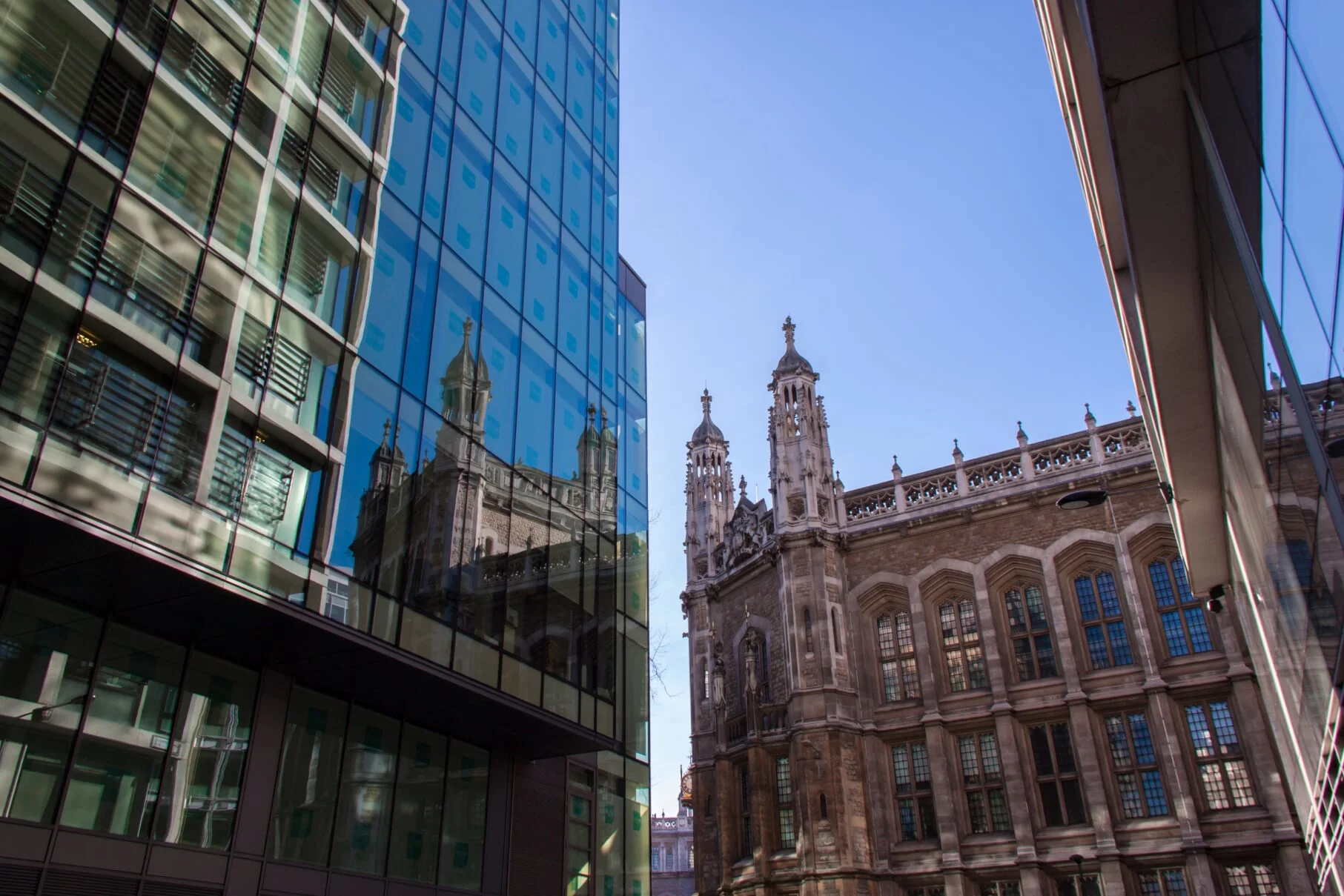 New and old reflections - Fetter Lane, London city