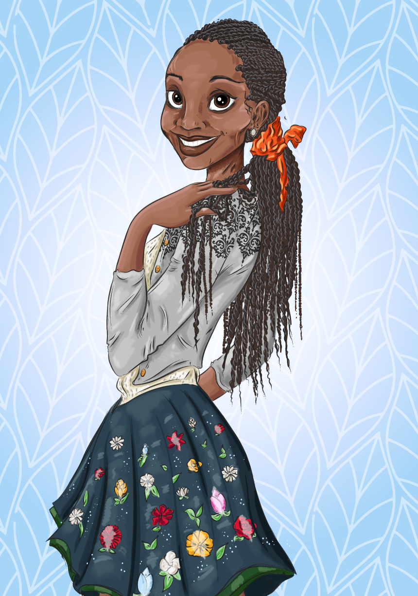 Enchantingly elegant Esta ❤ Want to commission a cartoon portrait for yourself? Email maria@pakkenberg.com
