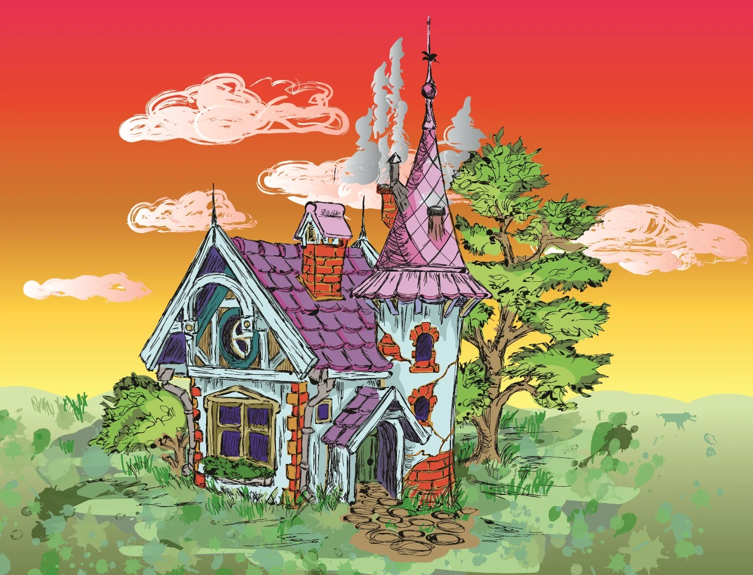 Fairytale house in daylight, part of the Mr Brown Project