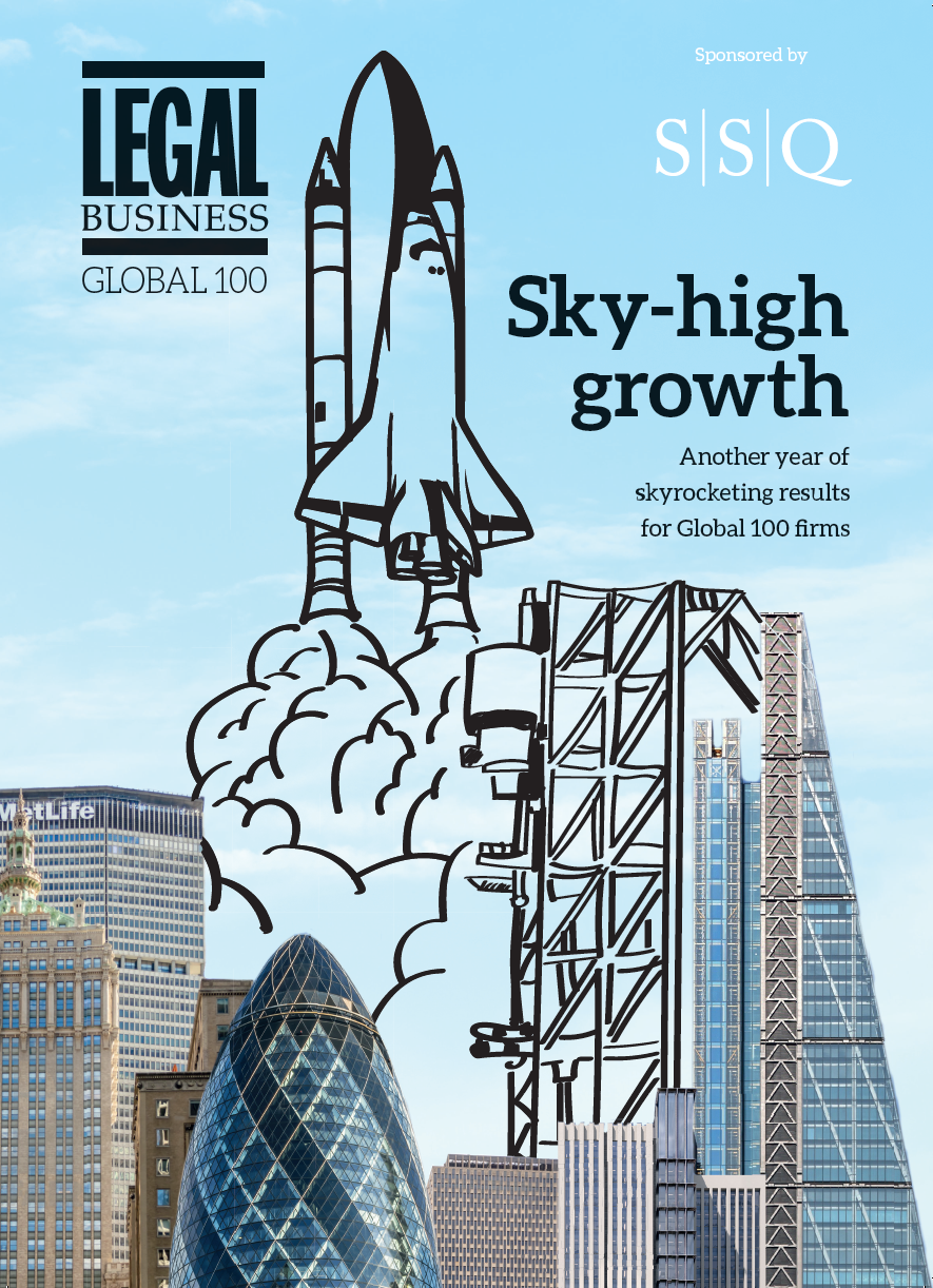 Quite a different front cover illustration made for Legal Business' Global 100 issue 2019. A combination of photoshopped skyline (mix of London and NY) and black marker-style drawings. Inspired by the style of artist Ralph Niemann