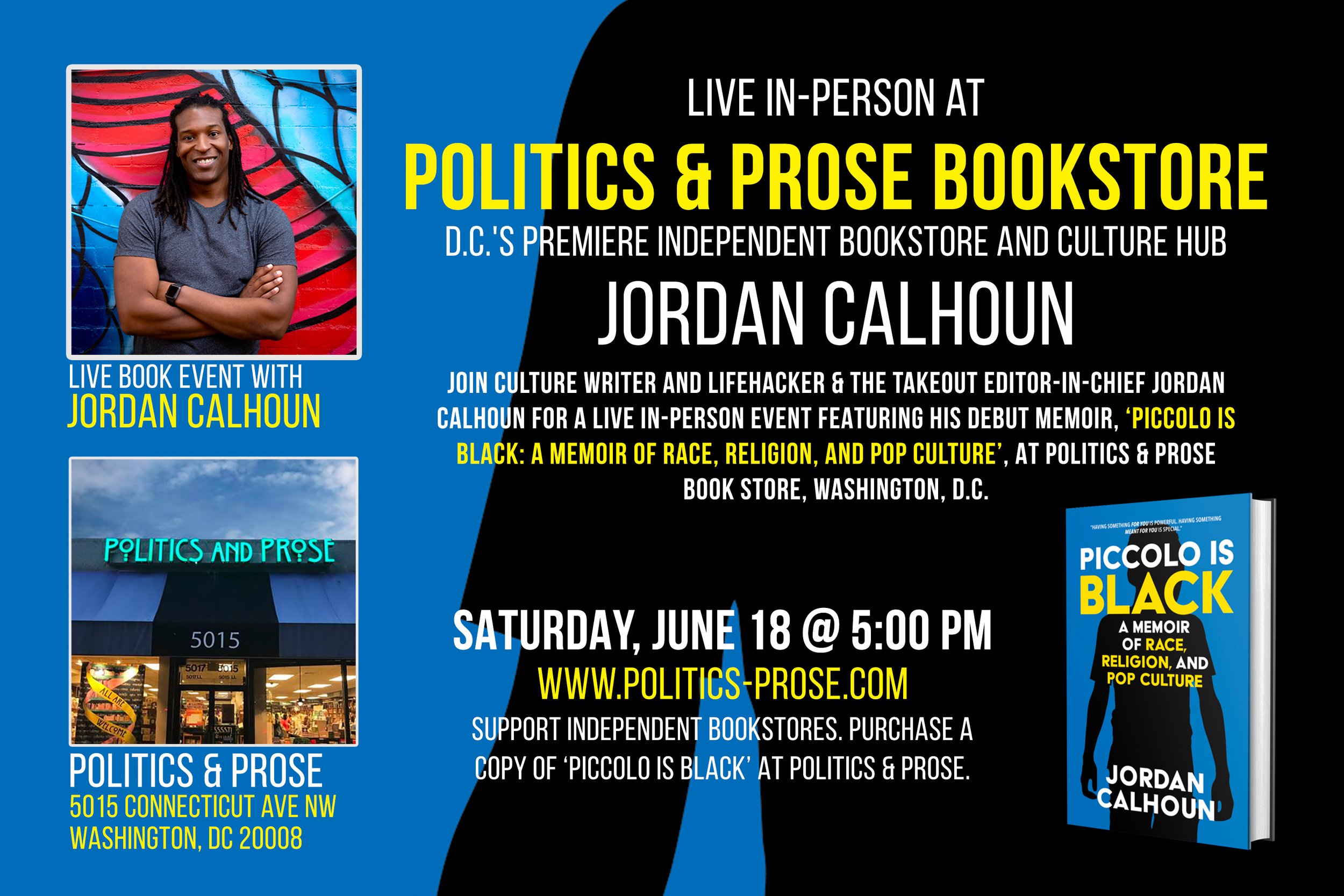 Politics &amp; Prose | Sat., June 18, 5:00 PM EST | Support independent bookstores. Order your copy through Politics &amp; Prose