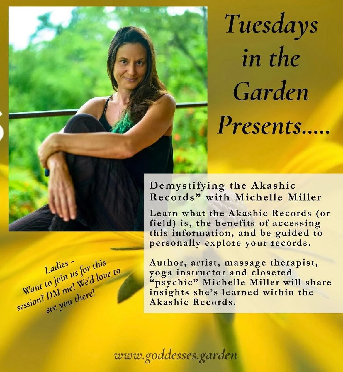 LADIES&hellip; you are welcome to participate in my talk &ldquo;Demystifying the Akashic Records&rdquo; next Tuesday, November 18th, 7-8 pm CST/ 8-9 pm EST/PANAMA TIME. DM Amy @gardenofthegoddesses to receive the link. Looking forward to this!!! 🙏🏼