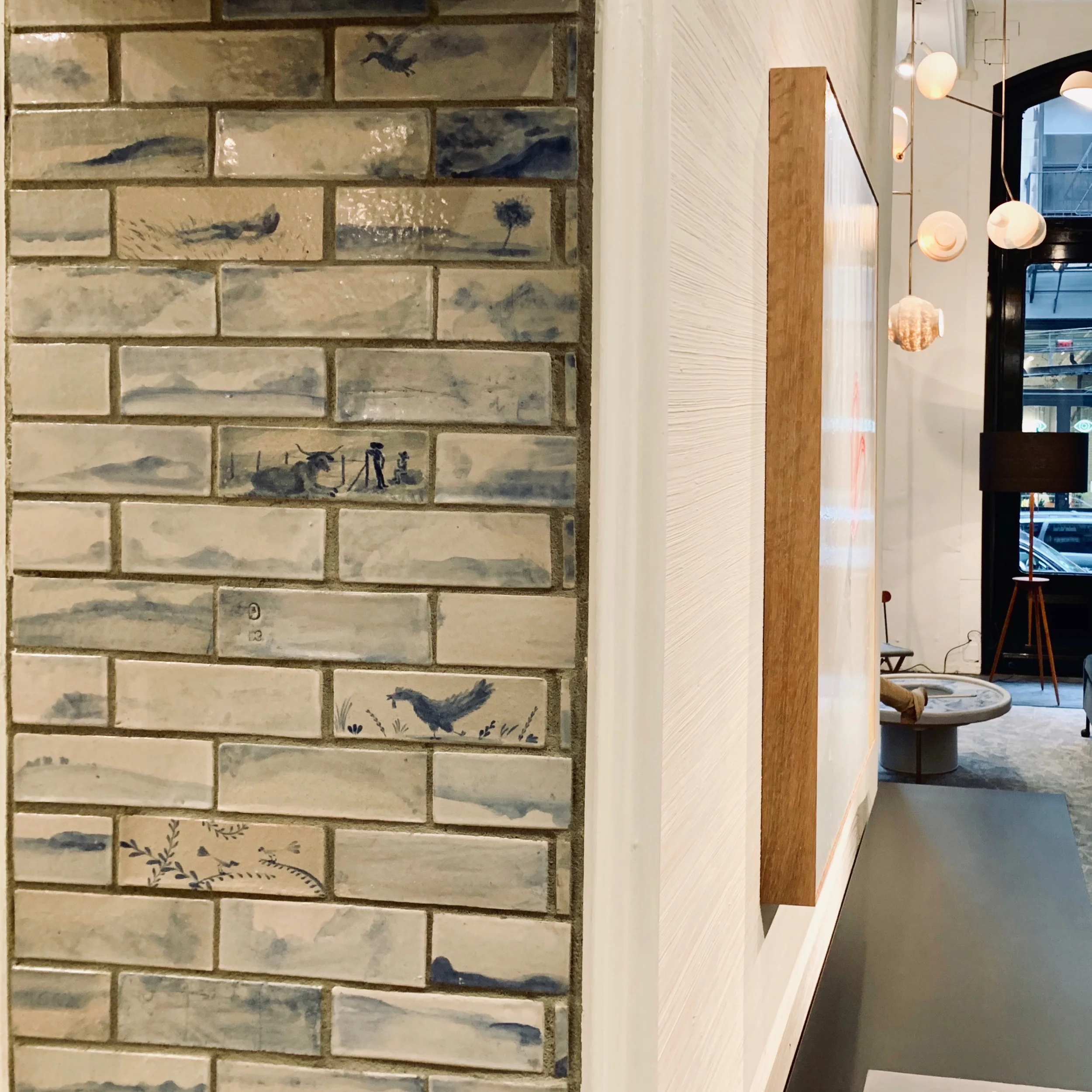 Bespoke Handpainted Wall Ceramic Wall Tiles by Tyler Hays BDDW