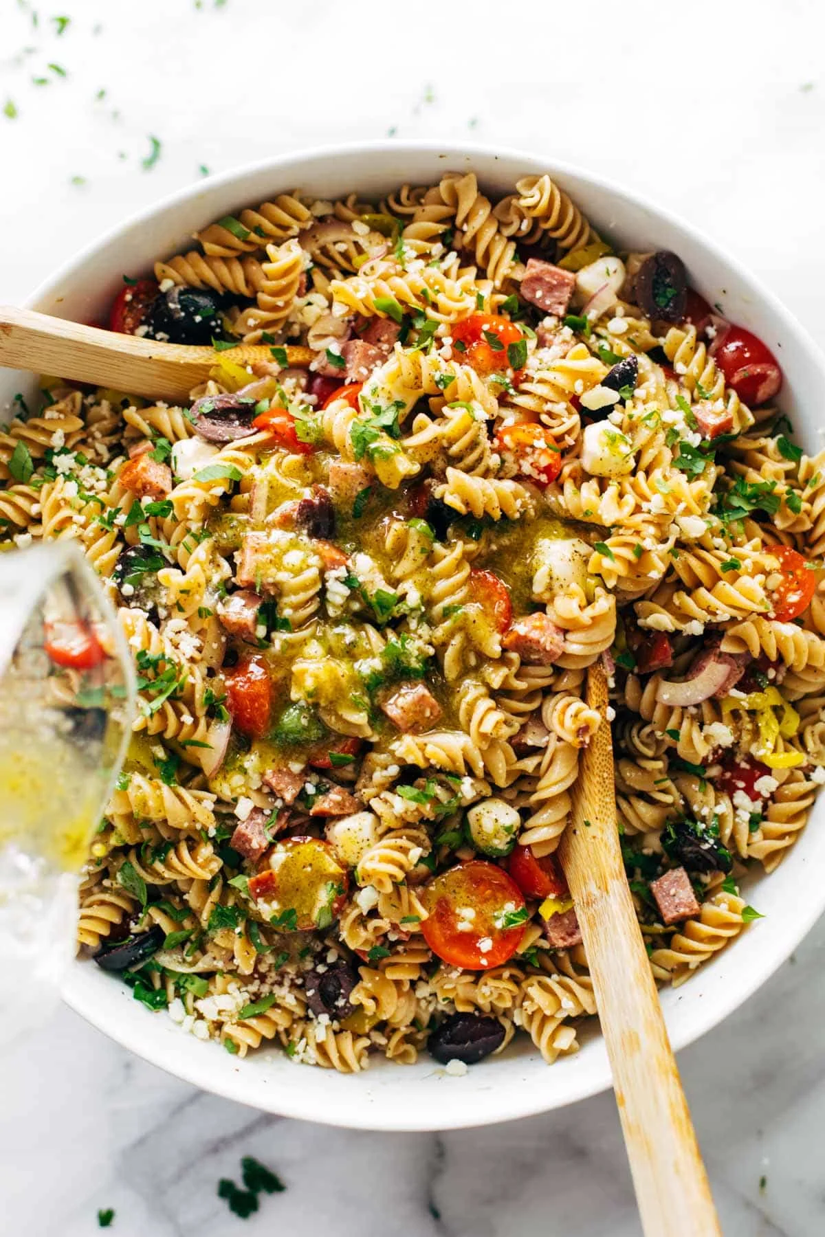 Pasta Salad w/Italian Dressing | Pinch of Yum