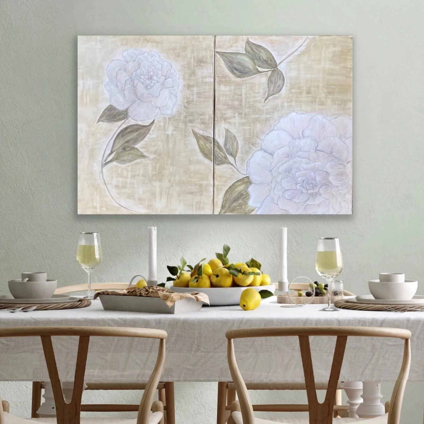 Flower Painting on Canvas for a Mothers Day Gift