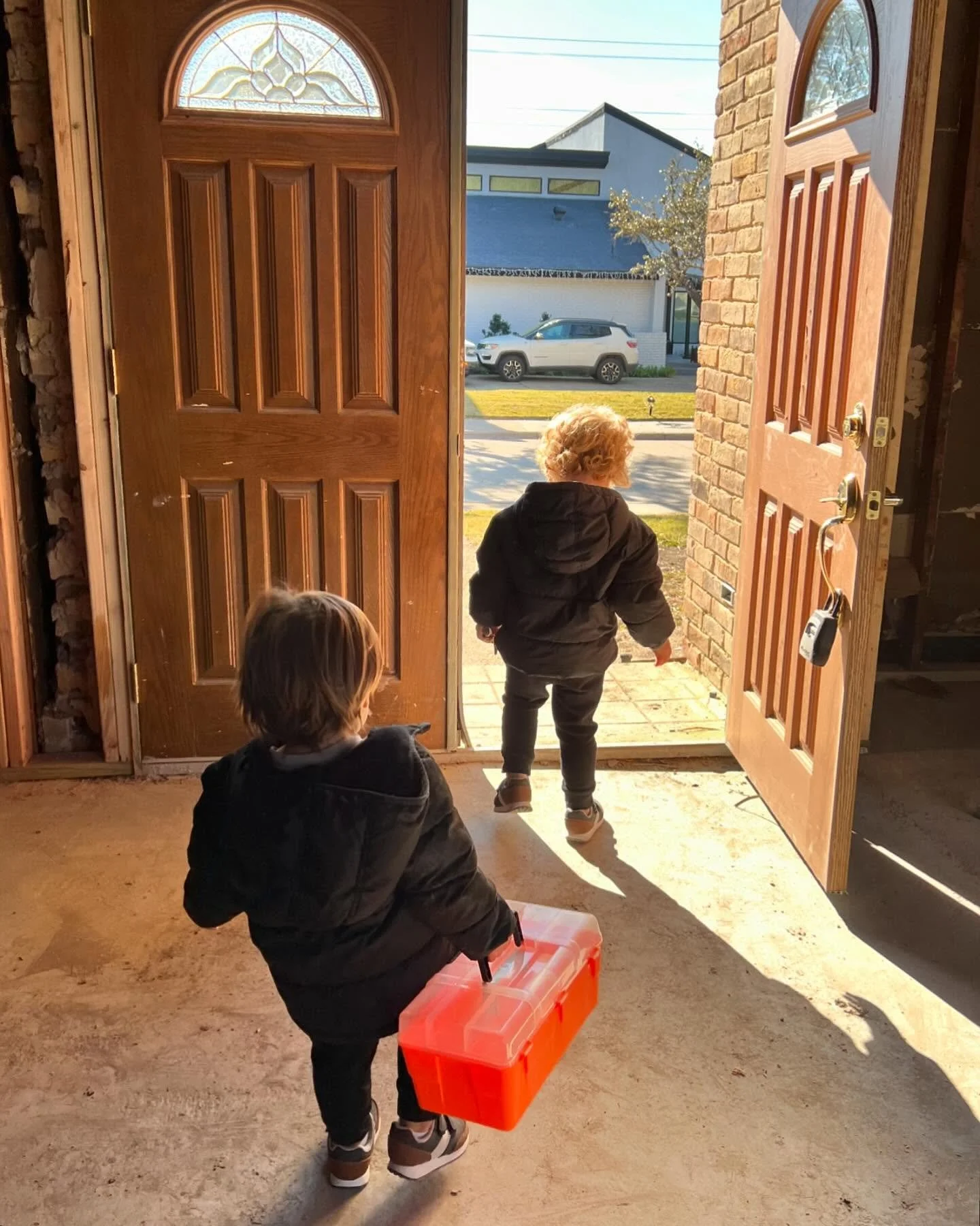 REAL LIFE 
I take an all these photos and videos of our projects and then get home with these two and get too busy to post slash just totally forget. Check out our insta story for an overdue update of our Faircrest project!