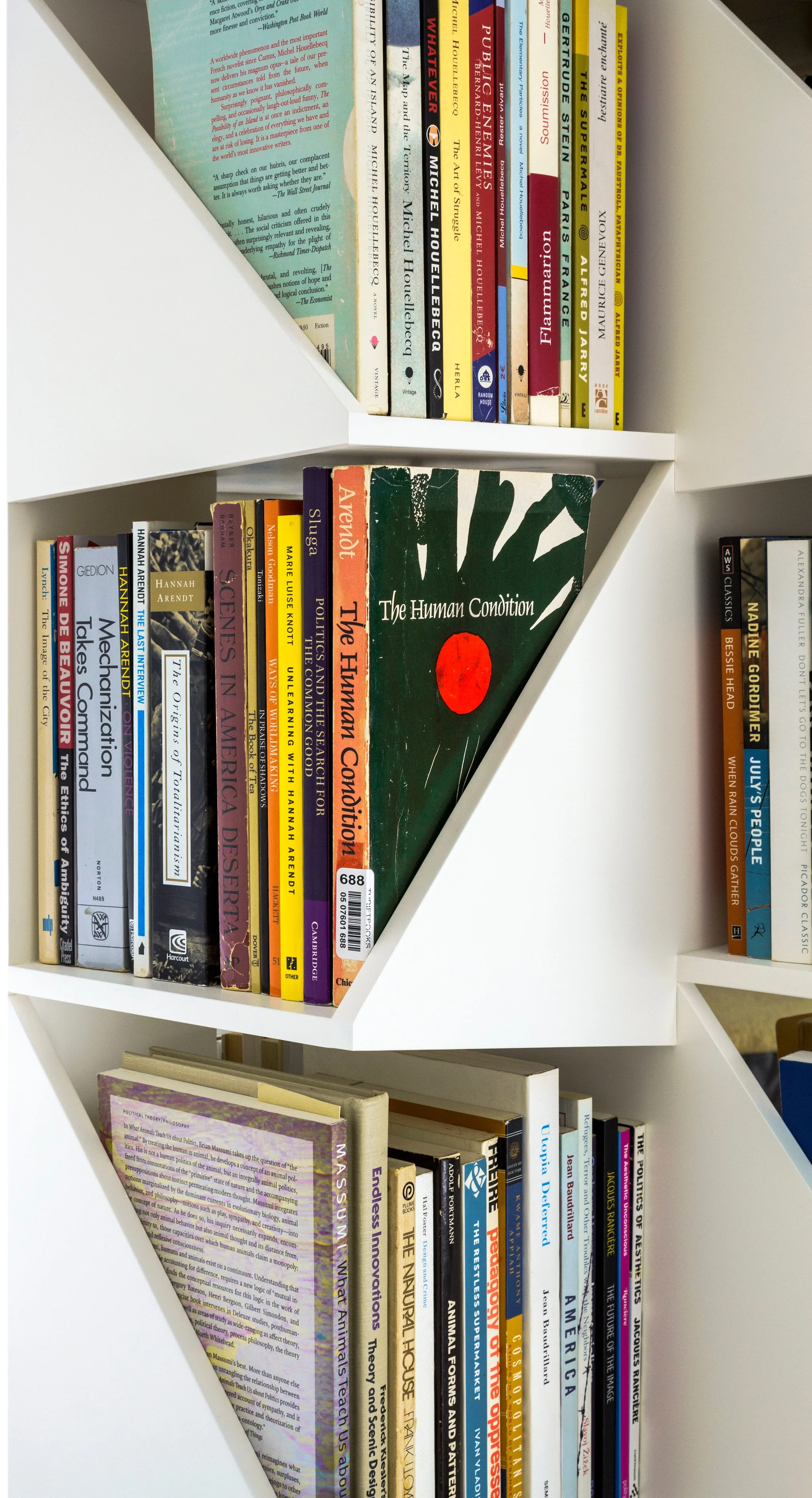 Detail of prototype with books.