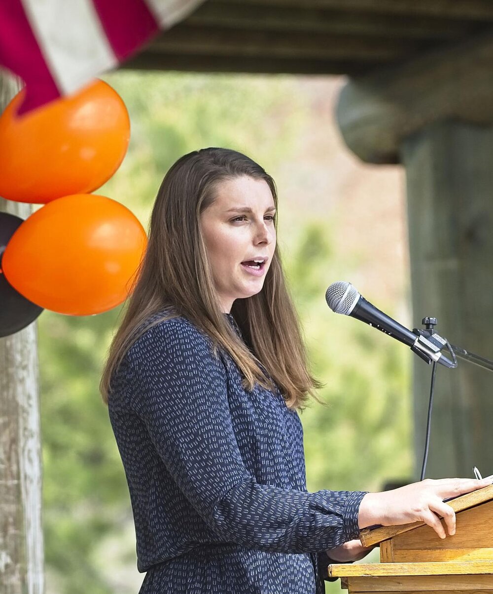  Natalie Millar, the 2010 WHS valedictorian, delivers the commencement address.  