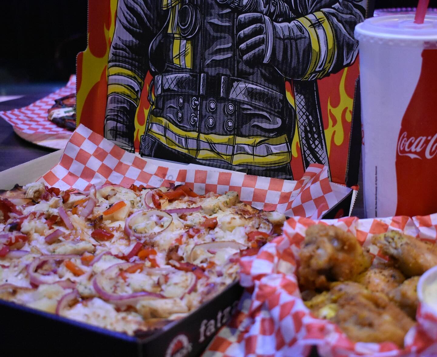 Did you know our Puyallup pizza boxes have a firefighter on them as an homage to the restaurant that was here before us, Sparks Firehouse Deli? Were you a patron of the old Sparks? 🔥 👨&zwj;🚒 we hope to bring the same #hometown feeling they did! Wh