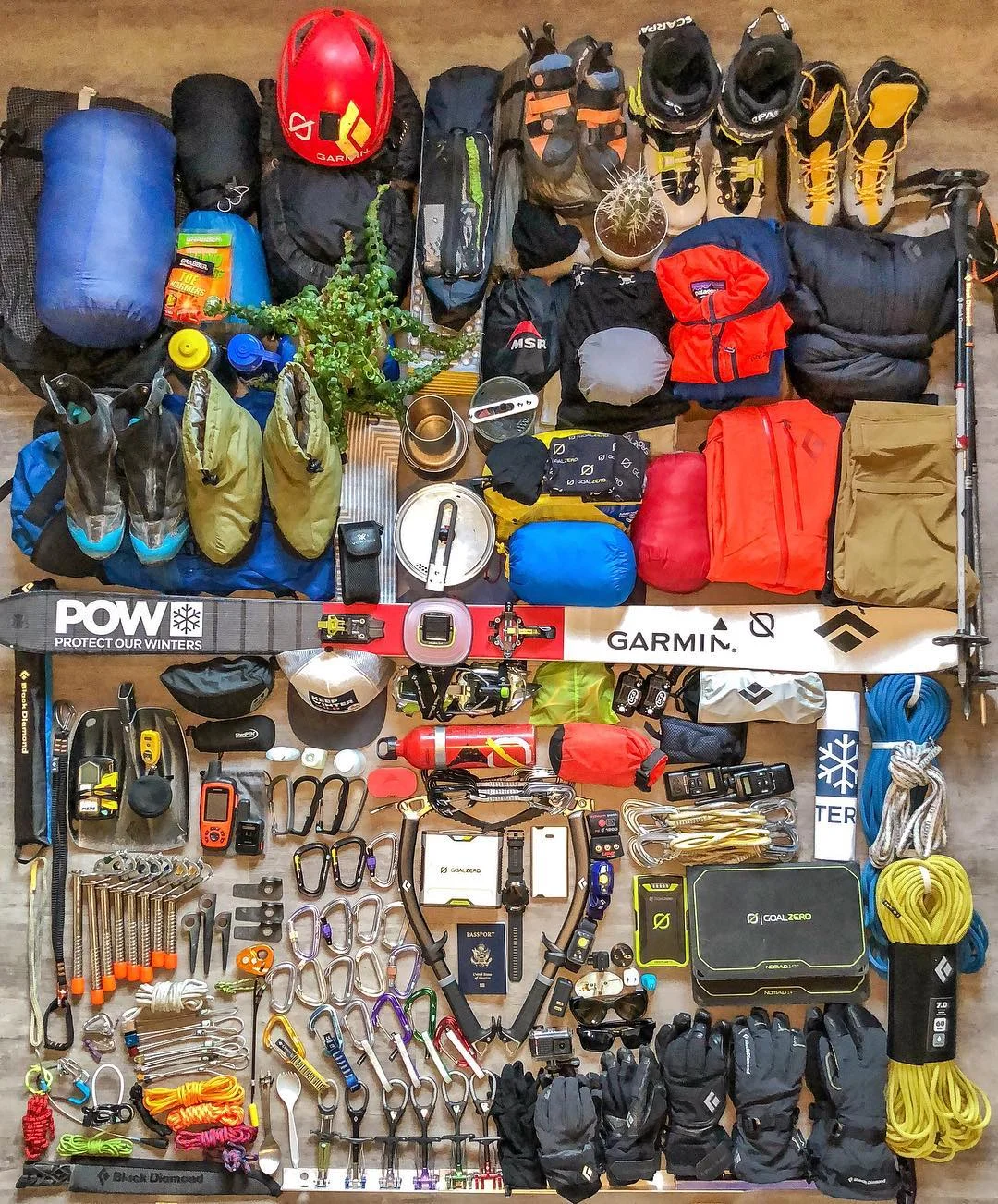 Brody’s pre-expedition gear stack (Photo: Brody Leven)
