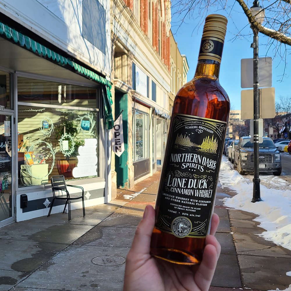 Lone Duck Cinnamon Whiskey in downtown Stevens Point, WI.