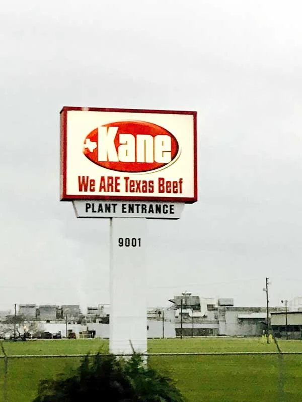 Kane processing plant sign