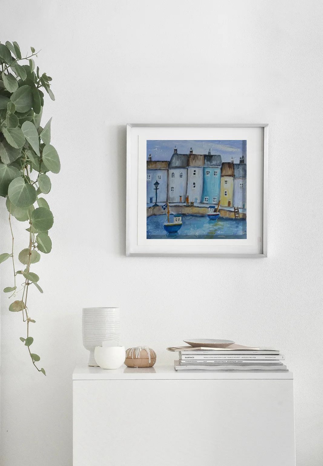 cottages and boats Framed.jpg