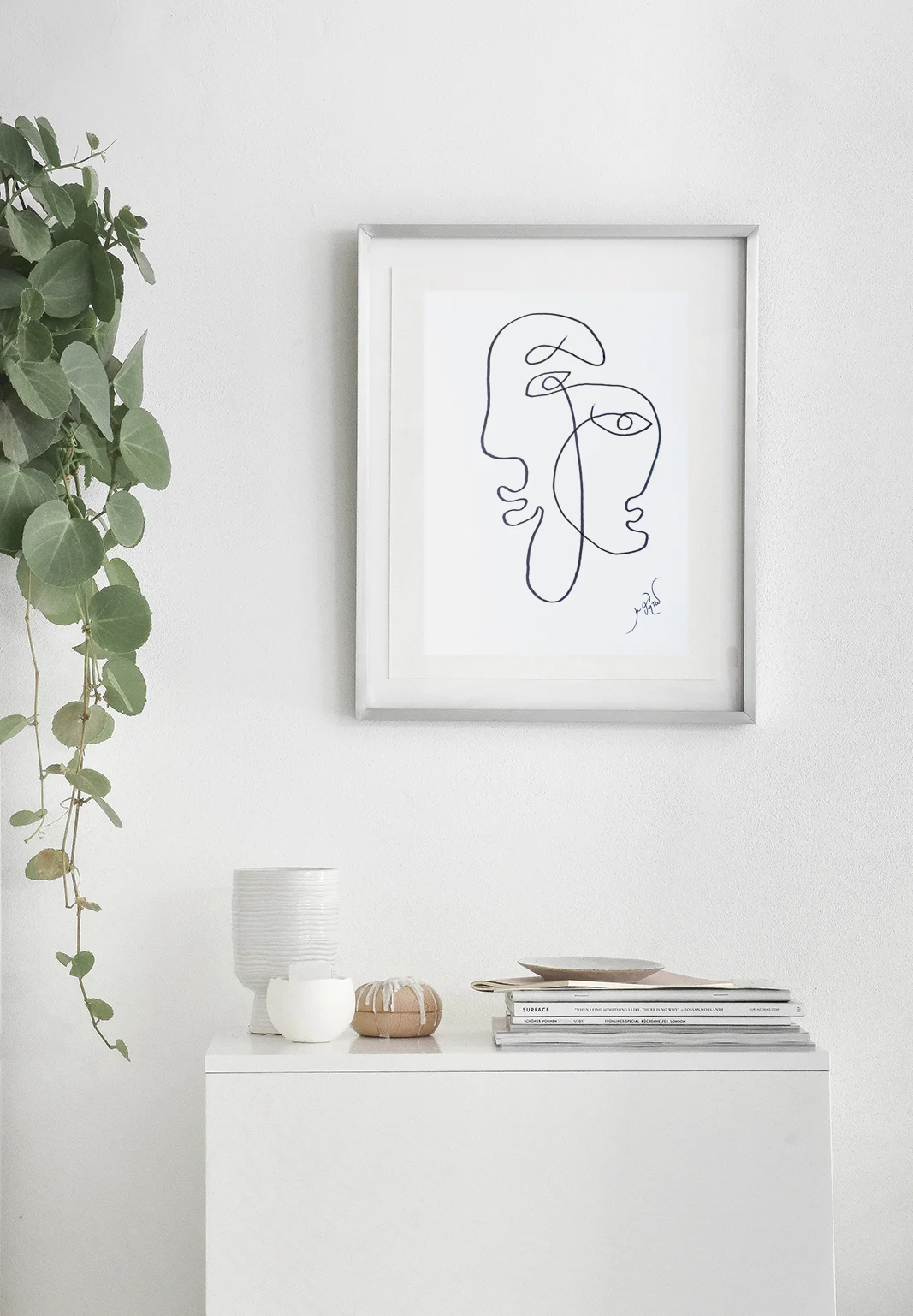 'Together' Original Ink Drawing by Mikaella Theofanopoulou