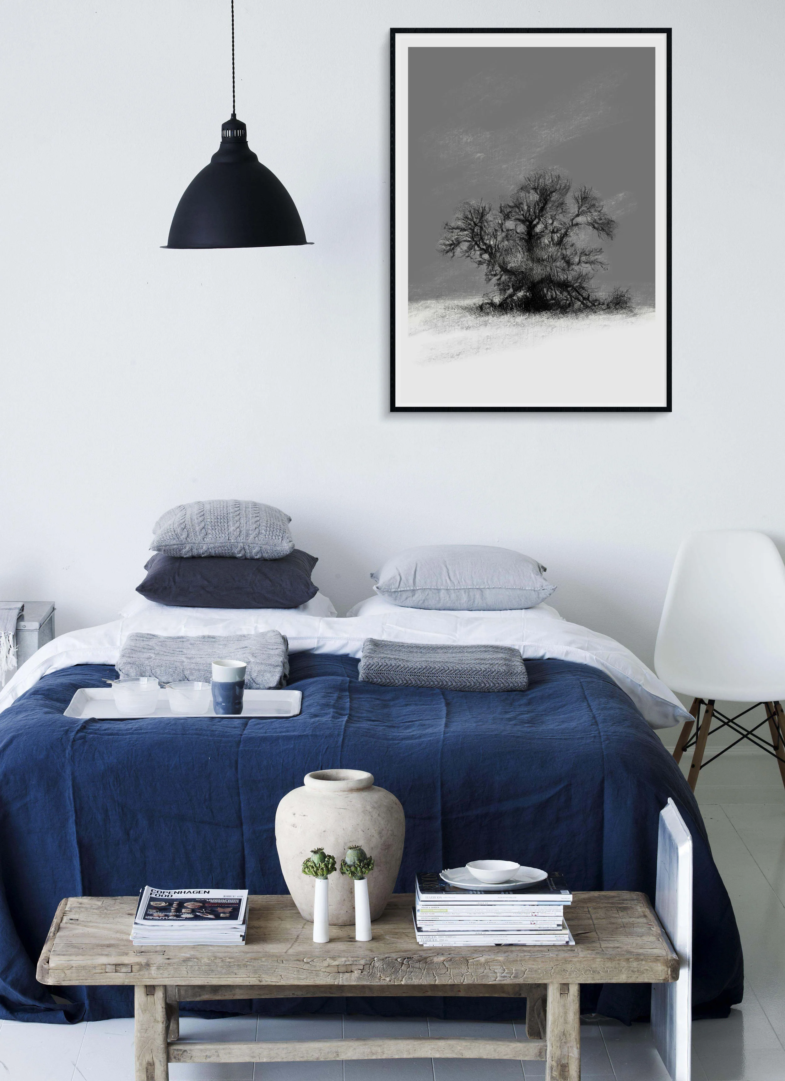 Limited Edition Landscape Tree in Frost Giclée Print by Sean Briggs