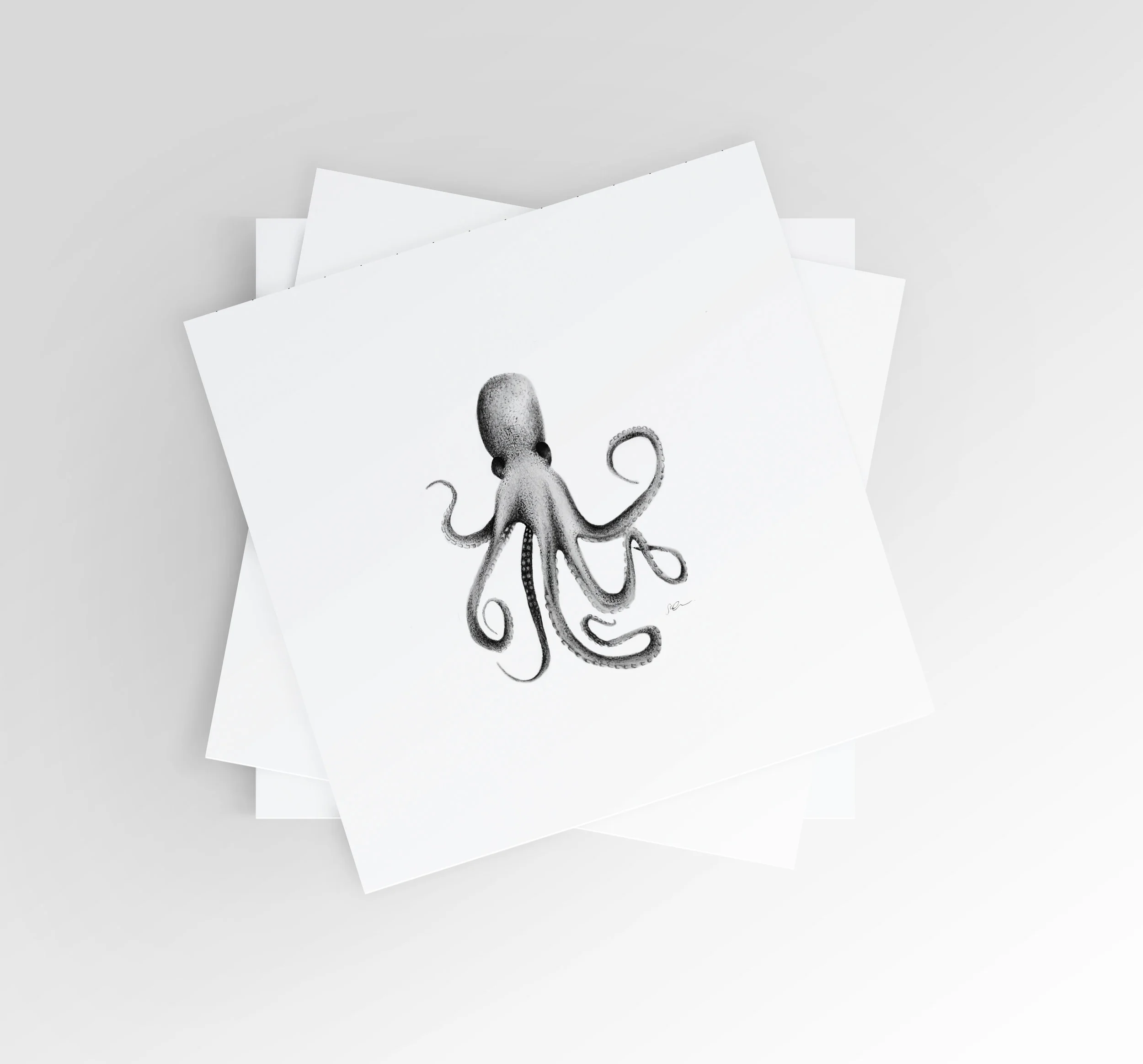 Set of Octopus Greeting Cards